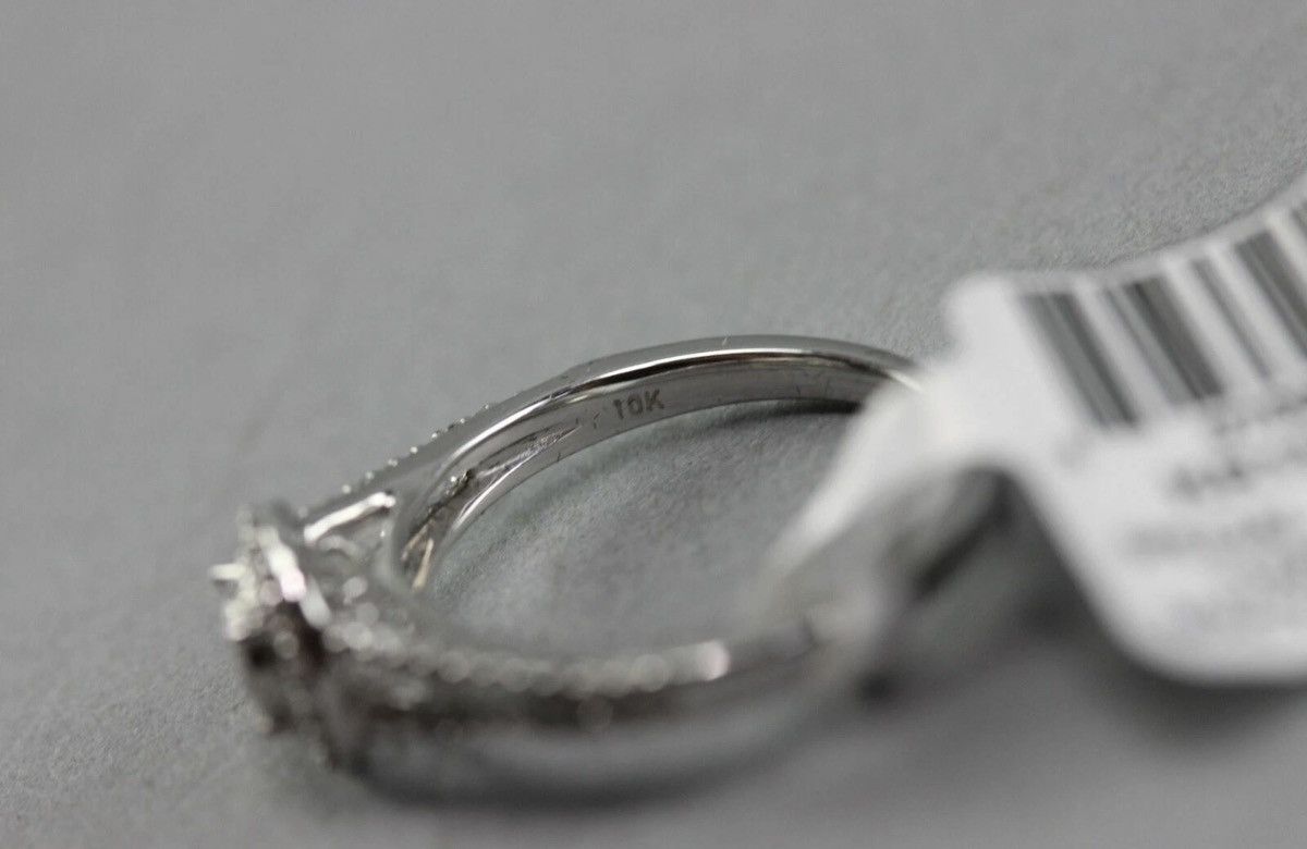 Other NWT $800 10K White Gold 1/4 Ct Diamond Bridge Promise Ring Size ONE SIZE - 6 Thumbnail