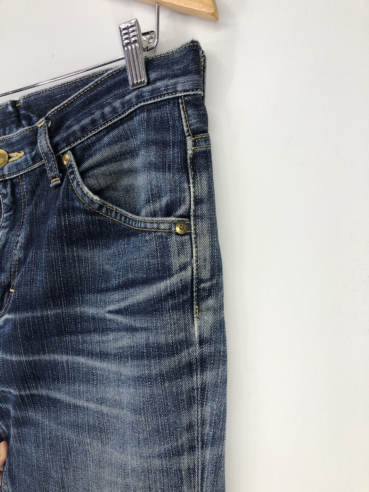 Lee Vintage Lee Rider Distressed Faded Blue Jeans Size US 31 - 6 Thumbnail