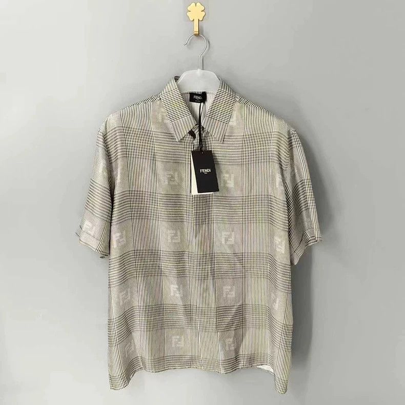 Fendi Fendi FF Logo Plaid Short Sleeve Shirt Size US M / EU 48-50 / 2 - 1 Thumbnail