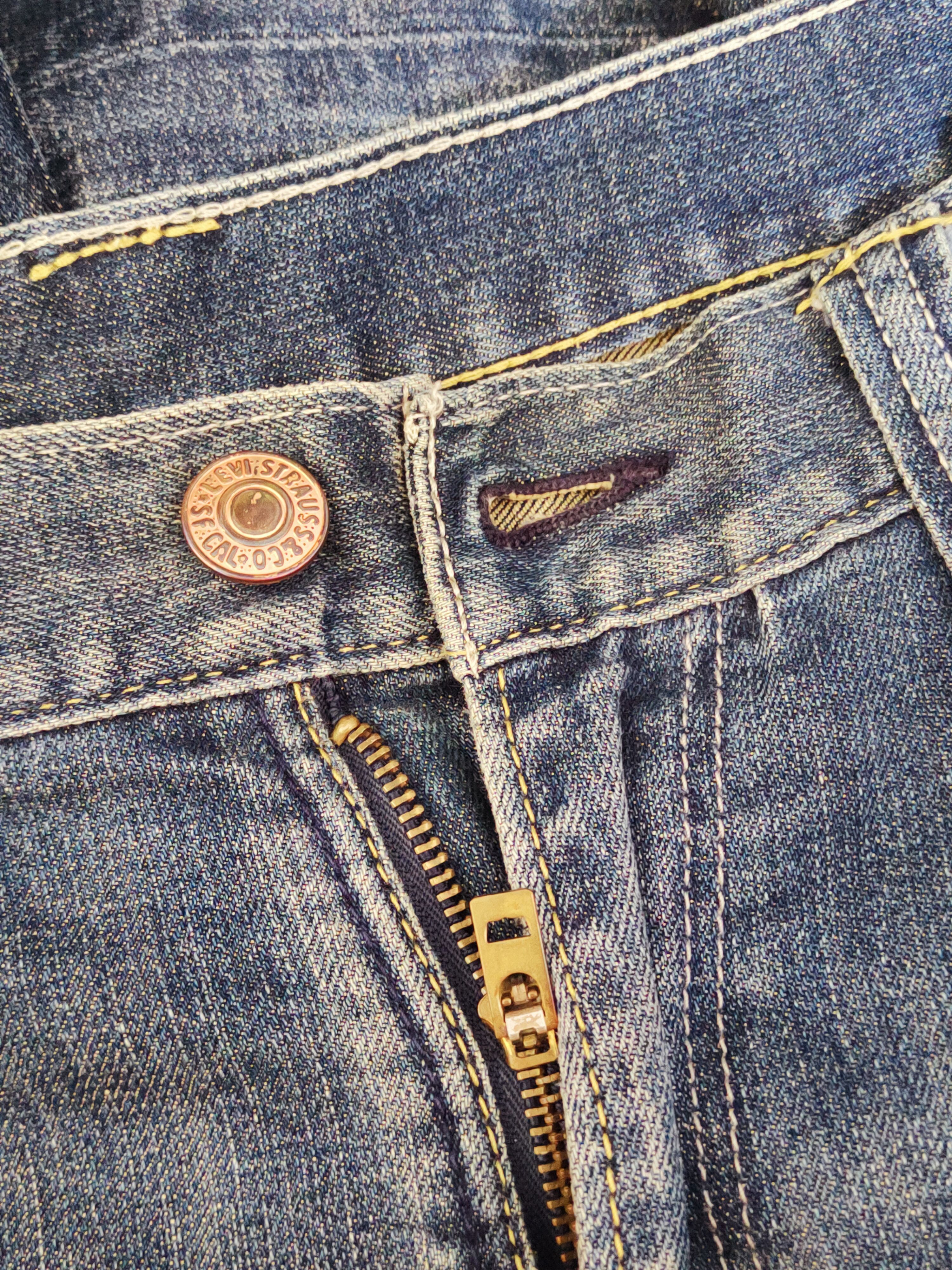 Japanese Brand Levi's Dark Blue Distressed Ripped Jeans #S2663 Size US 32 / EU 48 - 15 Thumbnail