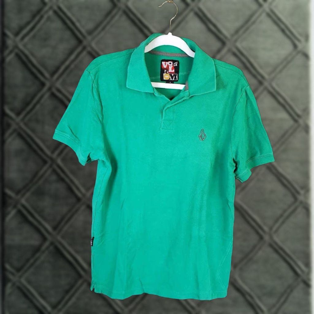 Volcom VINTAGE Volcom Polo Shirt Mens M Skater Green Size US M / EU 48-50 / 2 - 1 Thumbnail