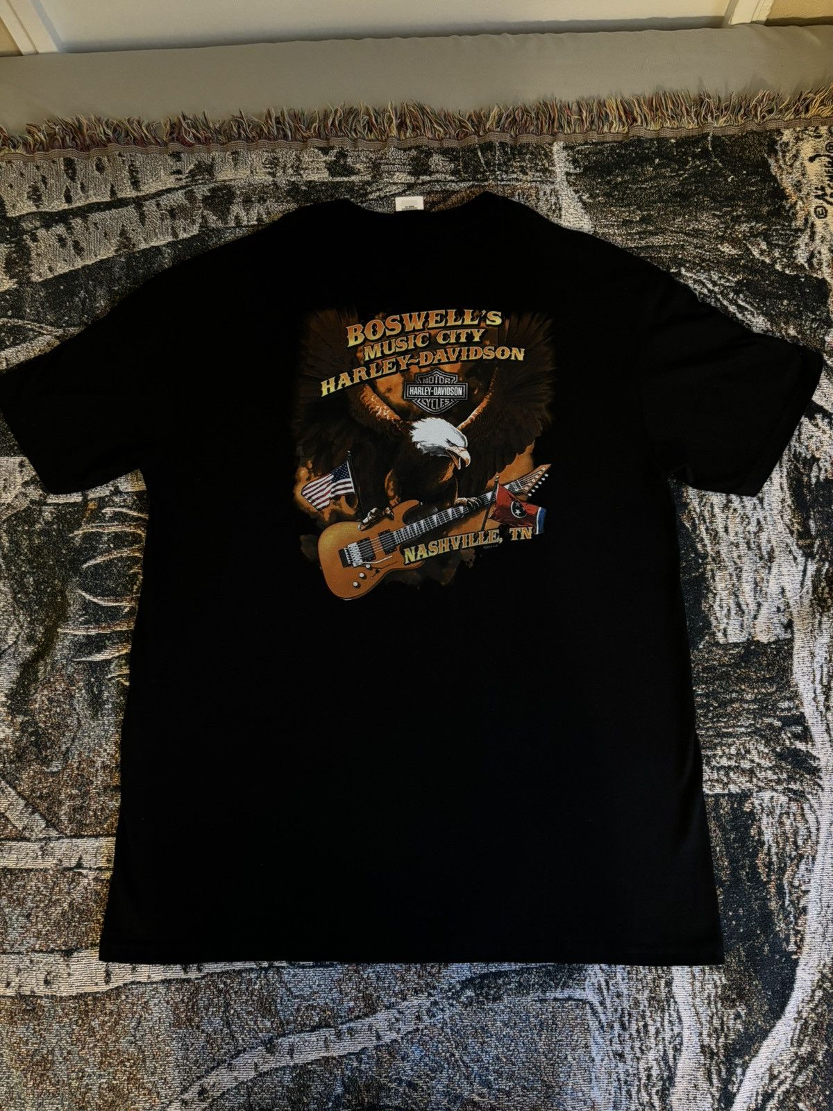 Harley Davidson × Vintage Harley Davidson ArmyGirl Tee Size US XL / EU 56 / 4 - 4 Thumbnail