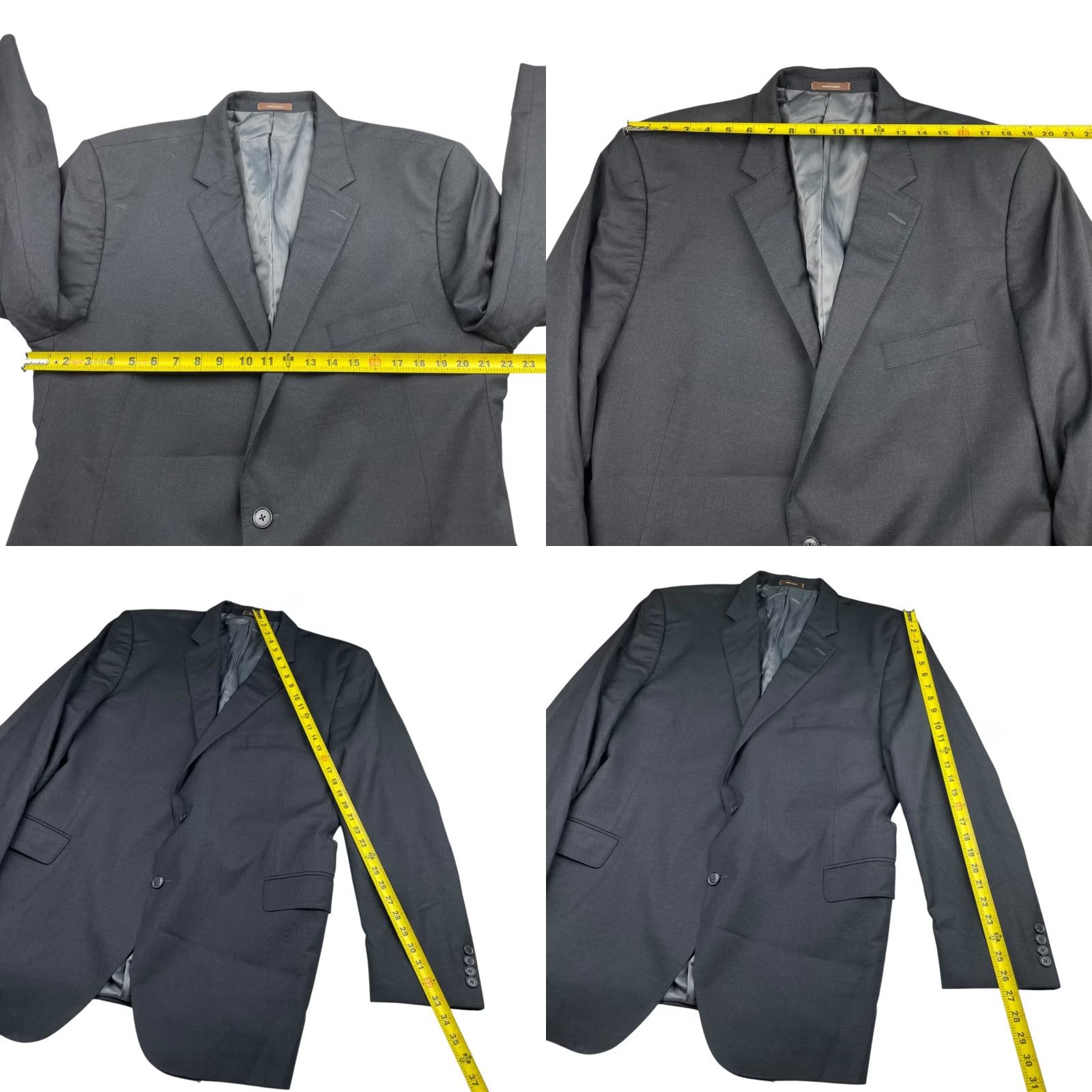 Peter Millar Peter Millar Men's Suit Gray 50L 36x30 100% Wool 2-Button Size 50R - 8 Thumbnail