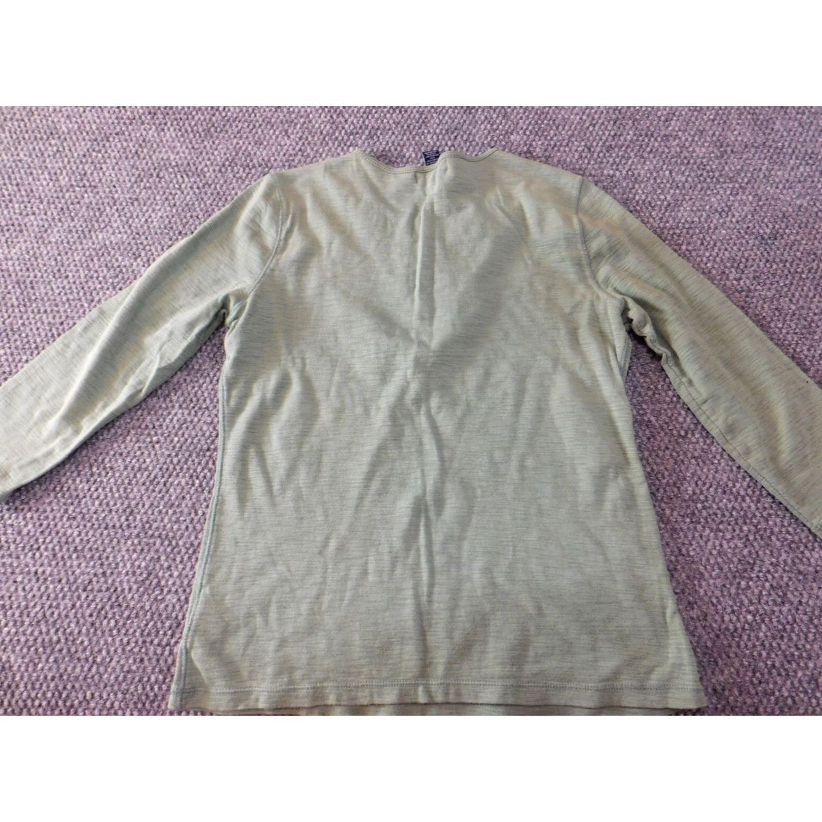 Chaps Chaps Blouse M Women Green Henley Button Casual Knit Cotton Long Sleeve Regular Classic Top Size M / US 6-8 / IT 42-44 - 7 Thumbnail