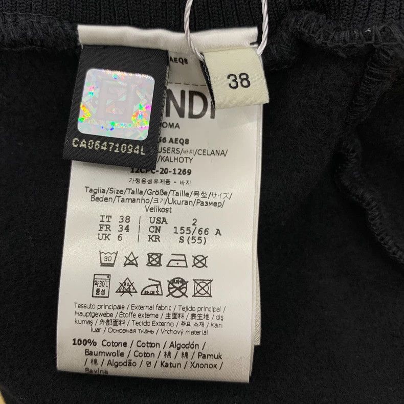 Fendi Fendi Black Jogger Pants with Logo Size US 38 / EU 54 - 7 Thumbnail