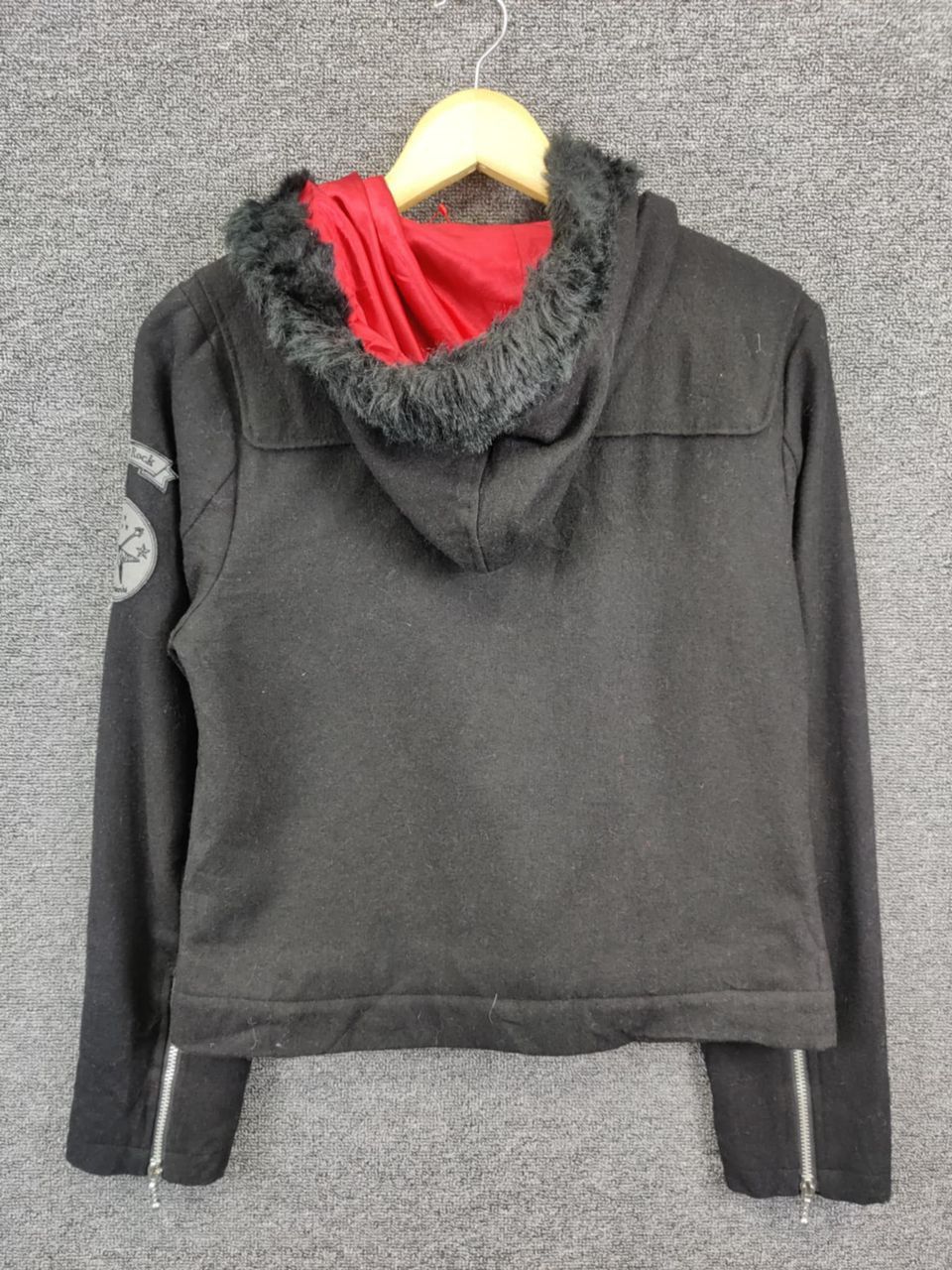 Japanese Brand Hell Cats Punks Wool Duffle Fur Coat Hoodie Jacket Size US S / EU 44-46 / 1 - 6 Thumbnail