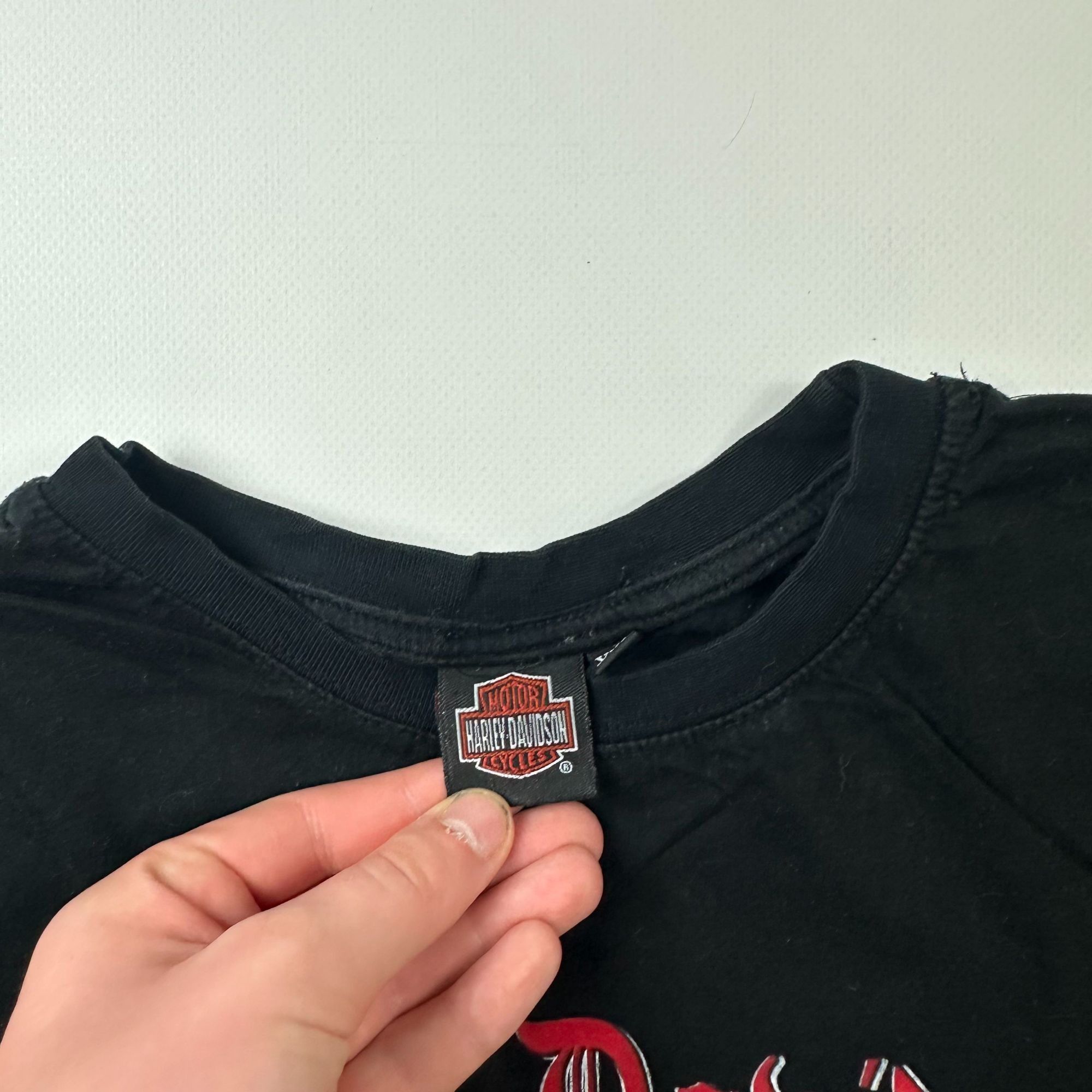 Harley Davidson Vintage Harley-Davidson Black T-Shirt with Red-Toned Motorcy Size US L / EU 52-54 / 3 - 4 Thumbnail