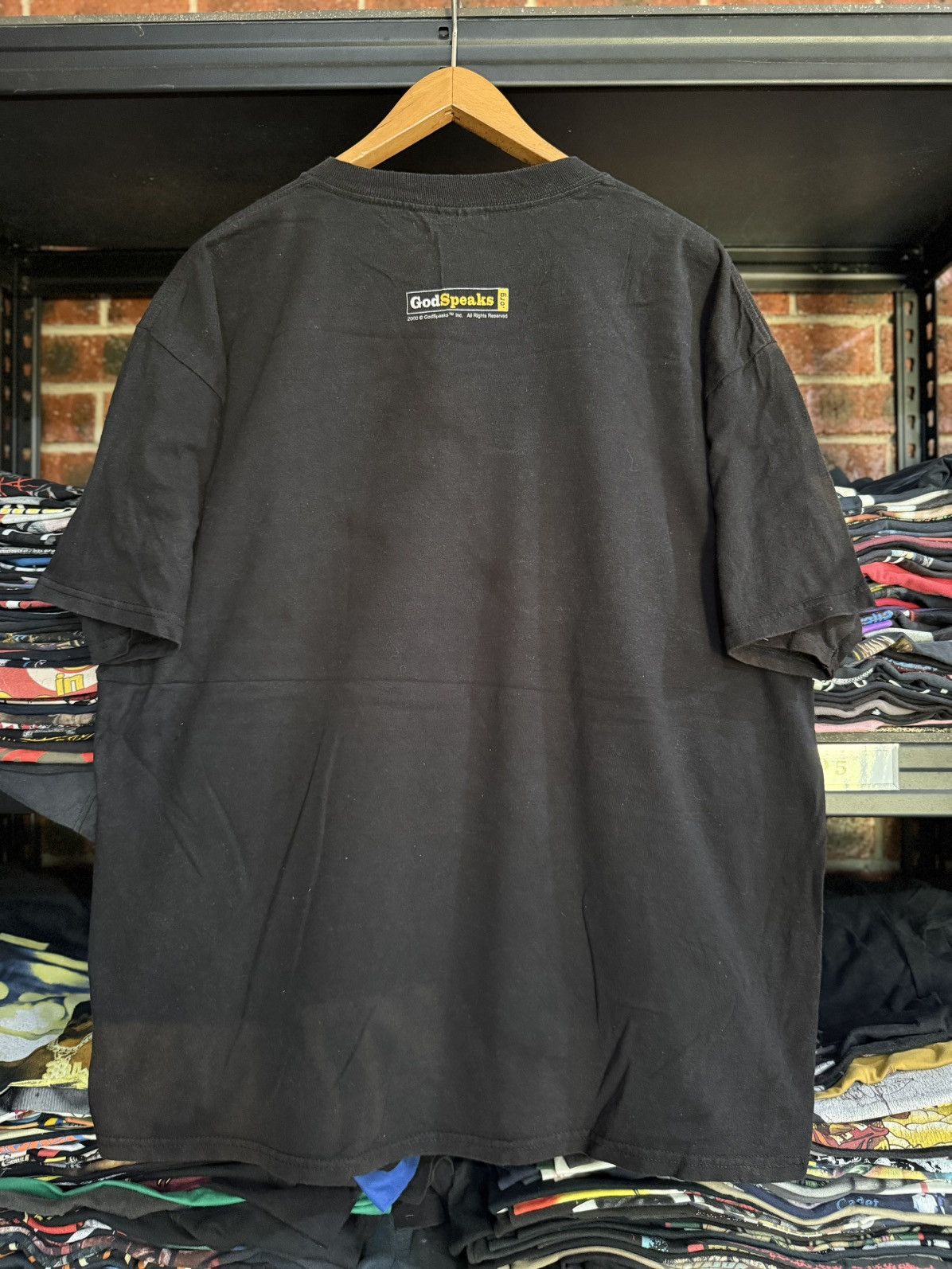 Vintage Thrashed Vintage 90s God Speaks Sun Faded Tee Size US XL / EU 56 / 4 - 8 Thumbnail