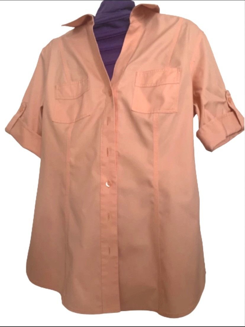Chicos Chico’s Non-Iron Stretch Button-Down Shirt - Size 0 Small Size XS / US 0-2 / IT 36-38 - 3 Thumbnail