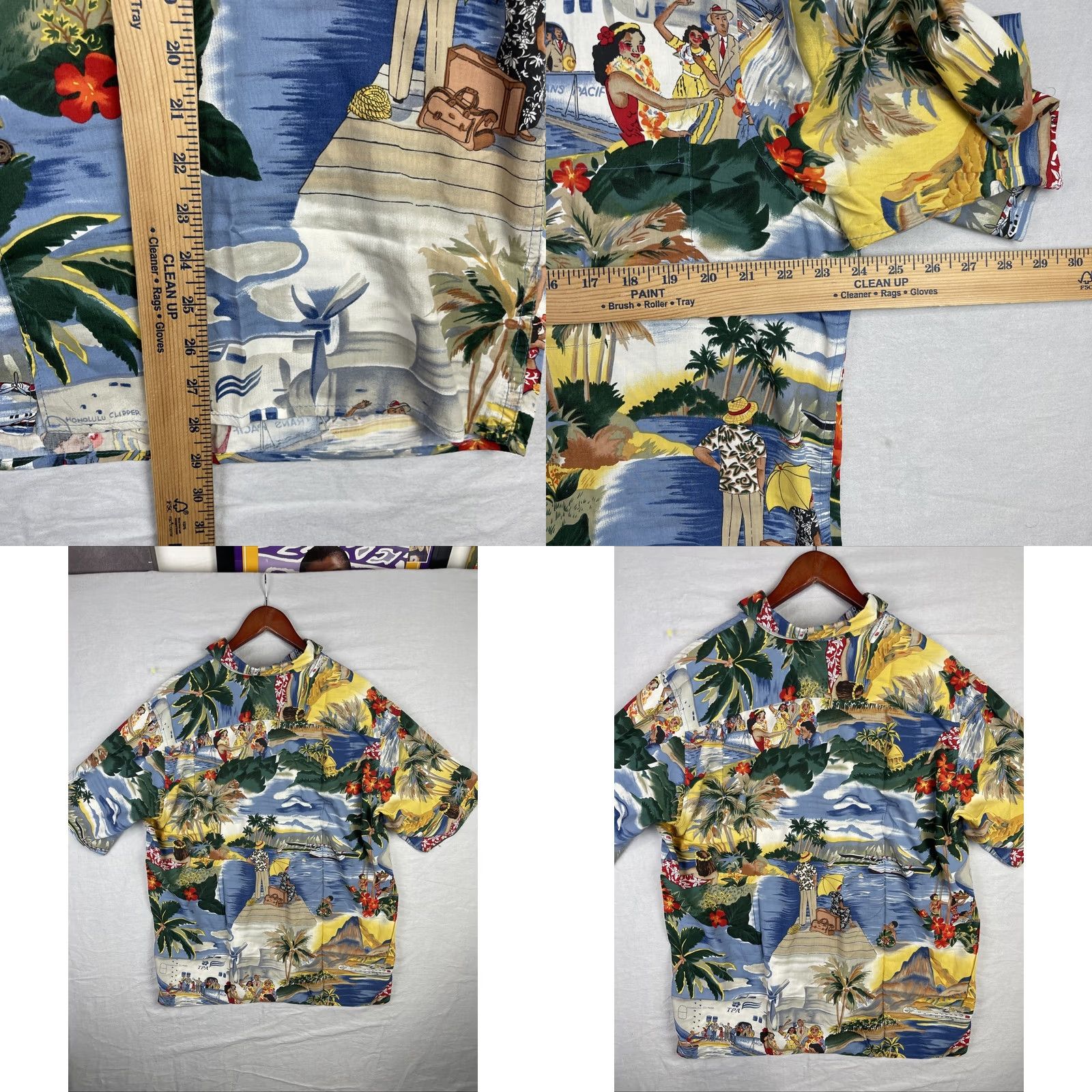 Reyn Spooner VINTAGE Reyn Spooner Shirt Mens Large Blue Hawaiian Aloha TPA Clipper Honolulu Size US L / EU 52-54 / 3 - 8 Thumbnail