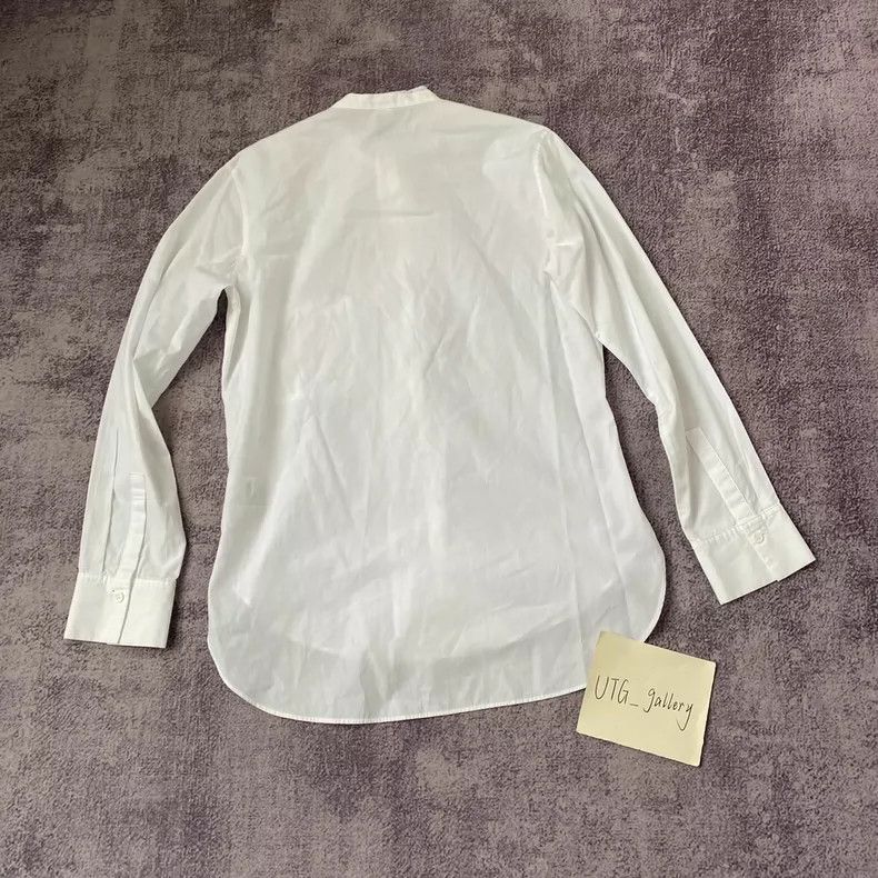 Yohji Yamamoto Yohji Yamamoto White long-sleeved shirt with broken necklin Size US S / EU 44-46 / 1 - 2 Thumbnail