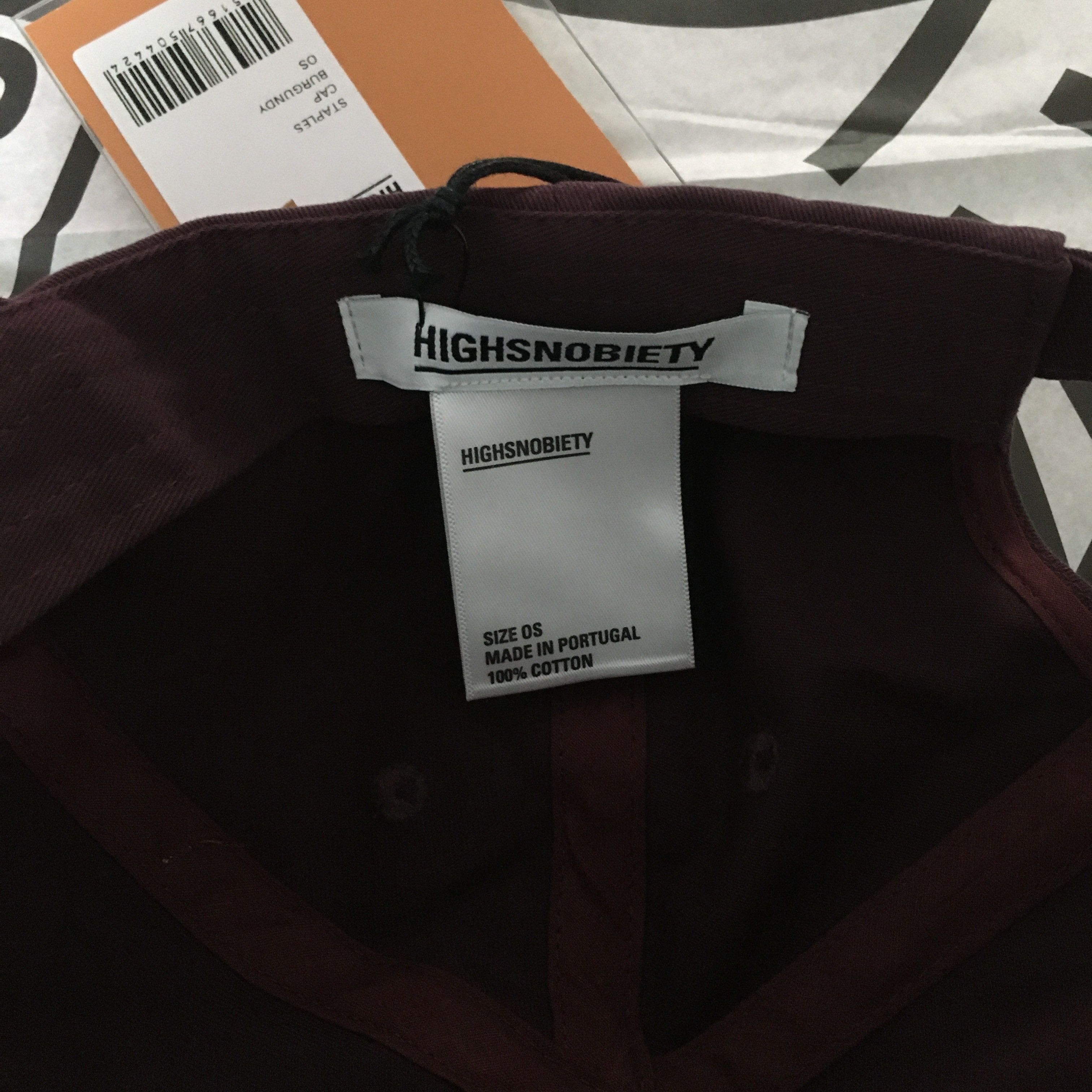 Highsnobiety HS Staples Cap Burgundy Size ONE SIZE - 11 Thumbnail