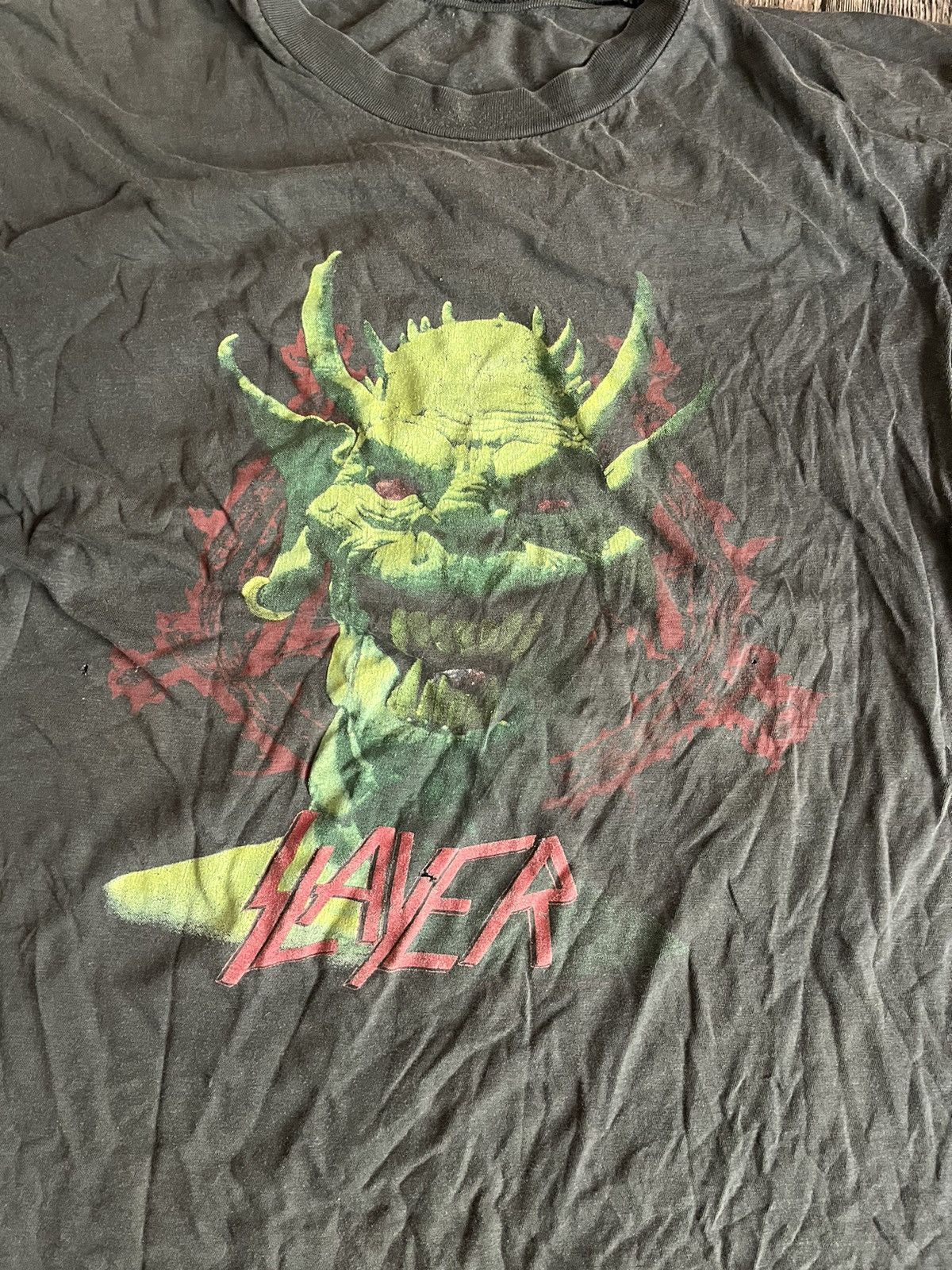 Band Tees Vintage 1990 Slayer T-shirt Single Stitch Brockum Punk Rock Size US M / EU 48-50 / 2 - 6 Thumbnail