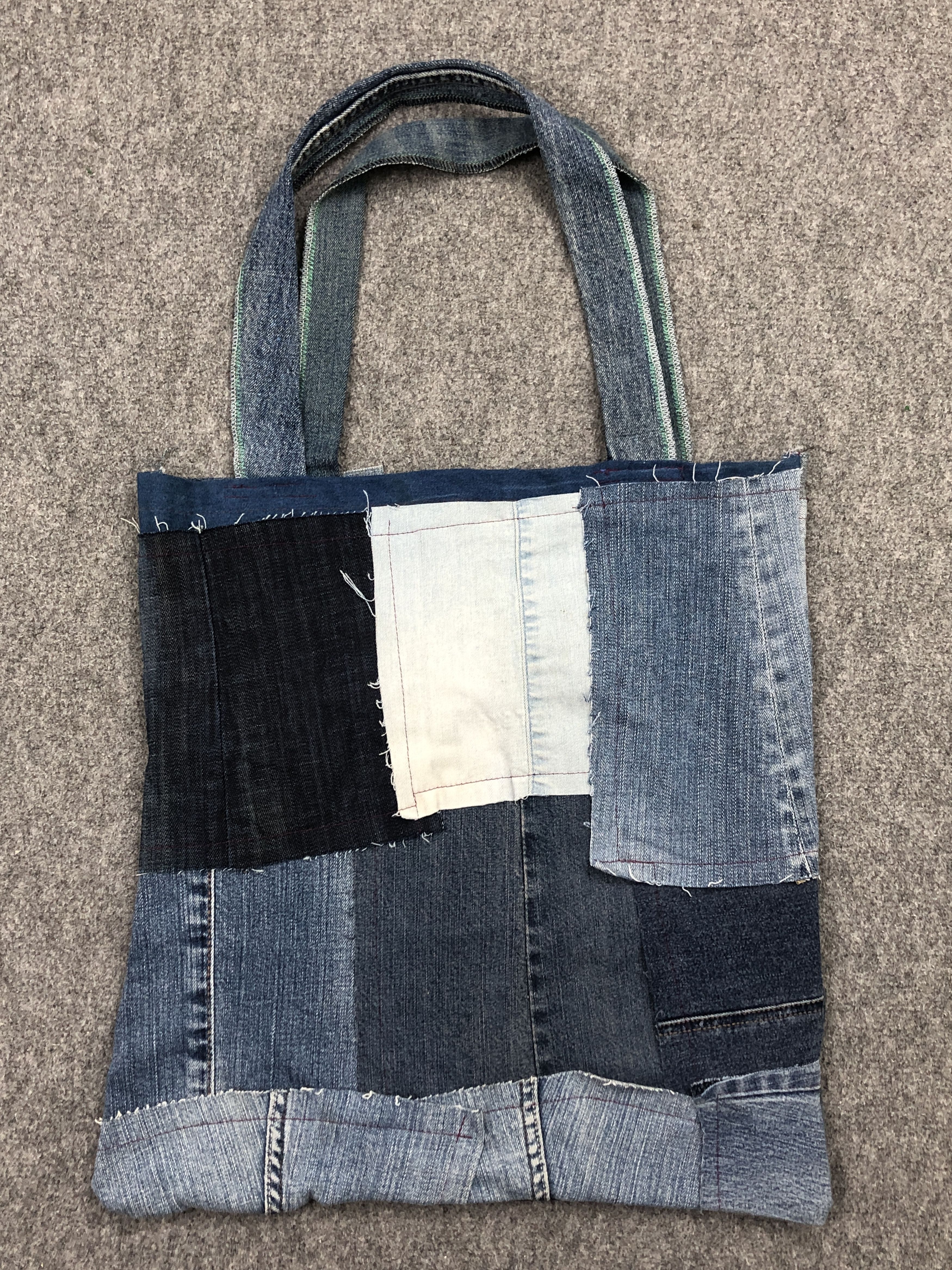 Vintage Vintage Custom Made Jeans Totebag BG0154 Size ONE SIZE - 8 Thumbnail