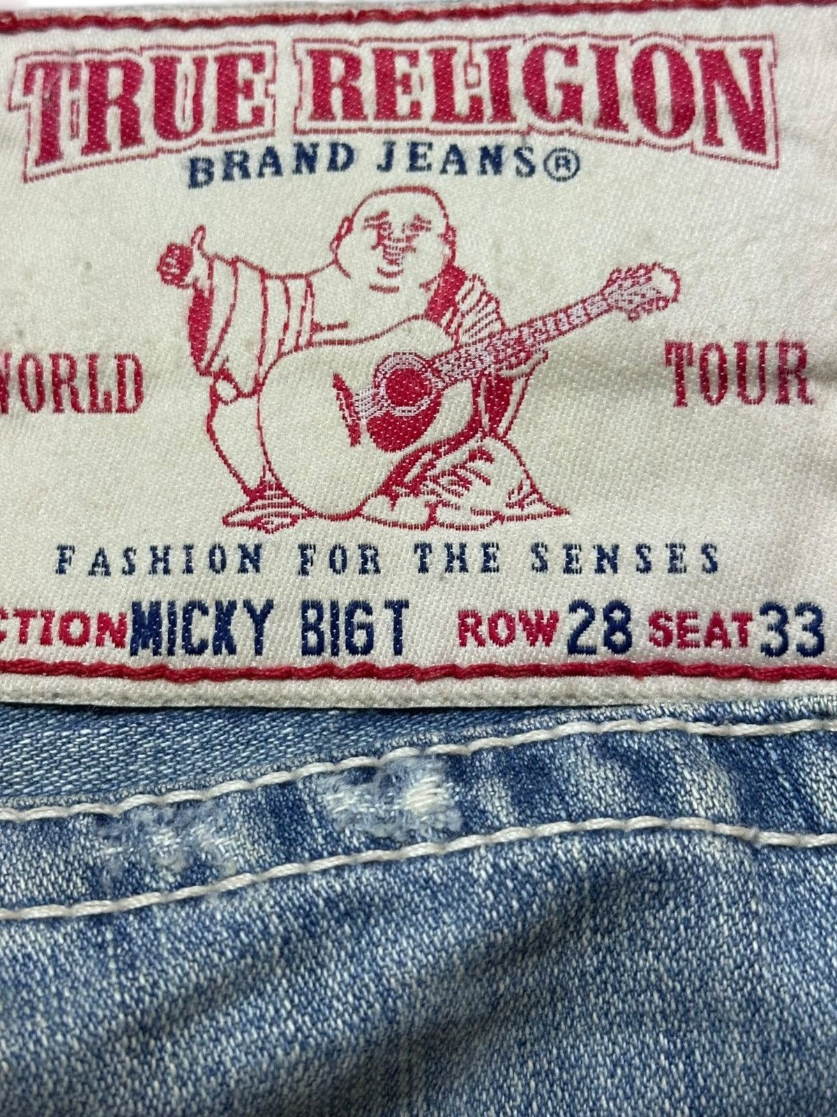 True Religion Vintage True Religion Micky Big T Curve Leg Faded Denim Size US 31 - 7 Thumbnail
