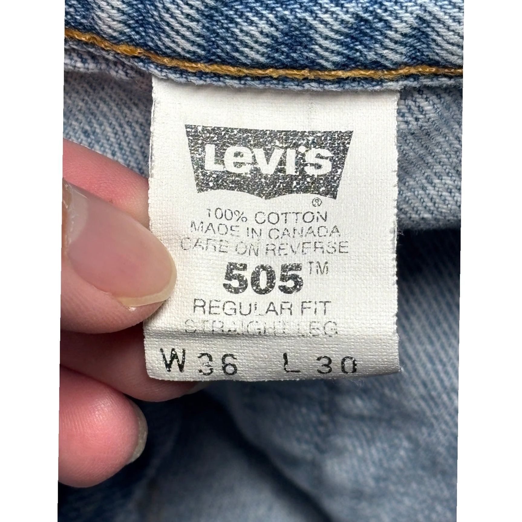 Levi's VINTAGE Levi's 505 Jeans Light Wash Regular Fit Straight Leg Mens W36 L30 Size US 36 / EU 52 - 5 Thumbnail