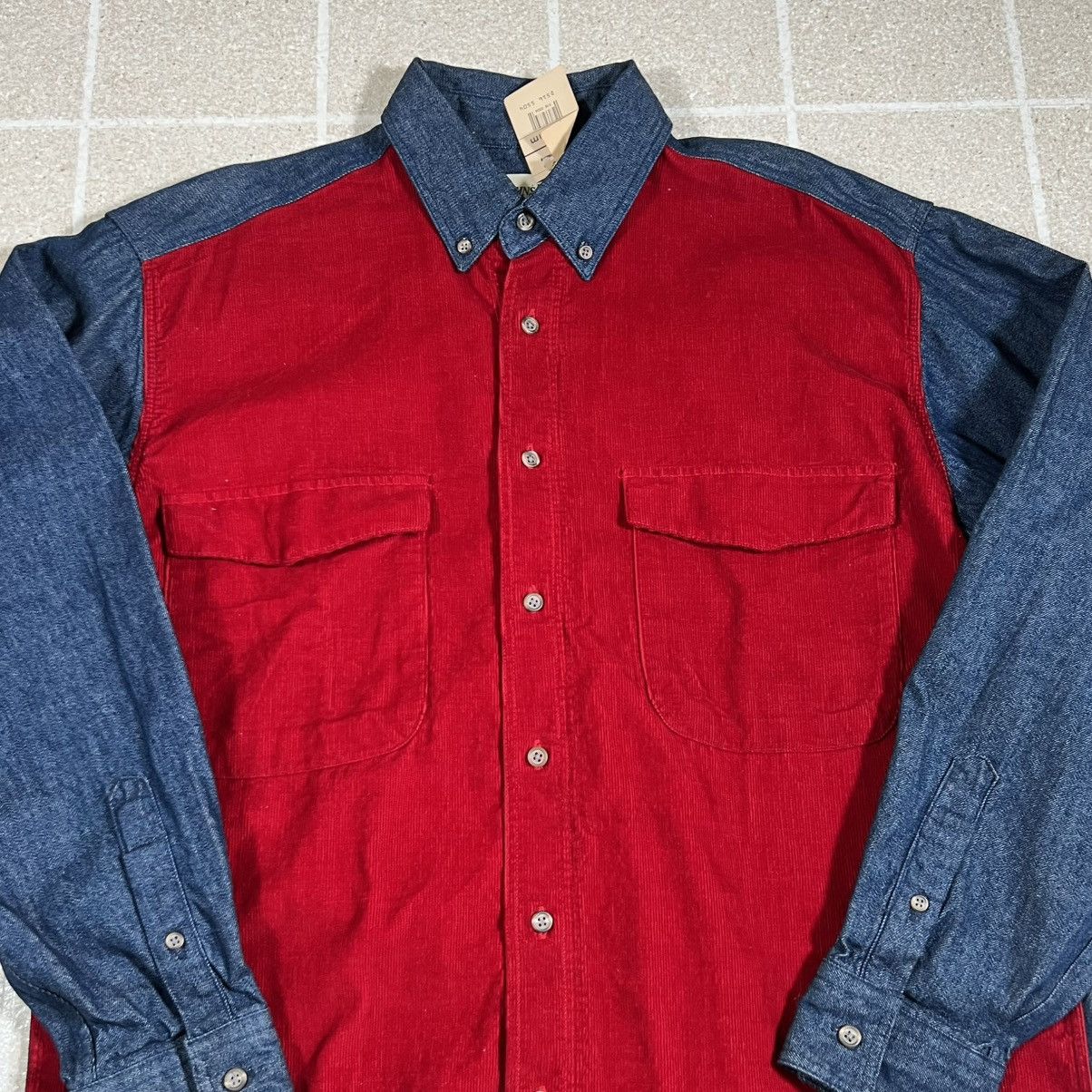 St. Johns Bay Vintage St. John's Bay Denim Jean Corduroy Button Down Shirt Size US M / EU 48-50 / 2 - 2 Thumbnail