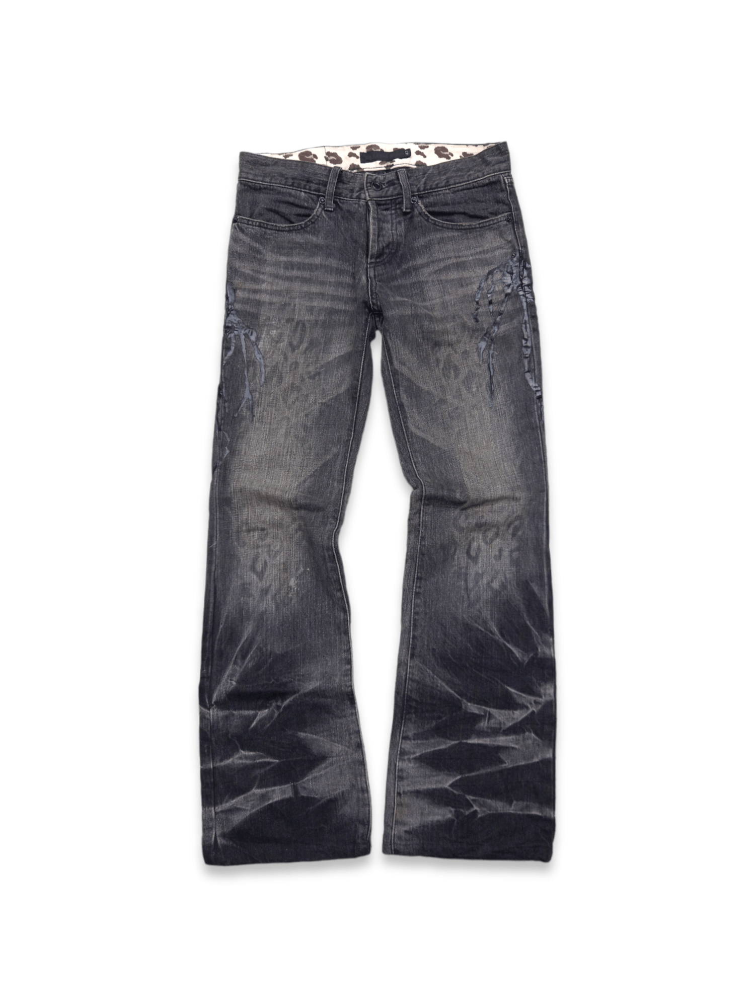 image of Gostar De Fuga x If Six Was Nine Fuga Flared Denim Pants in Black, Men's (Size 31)