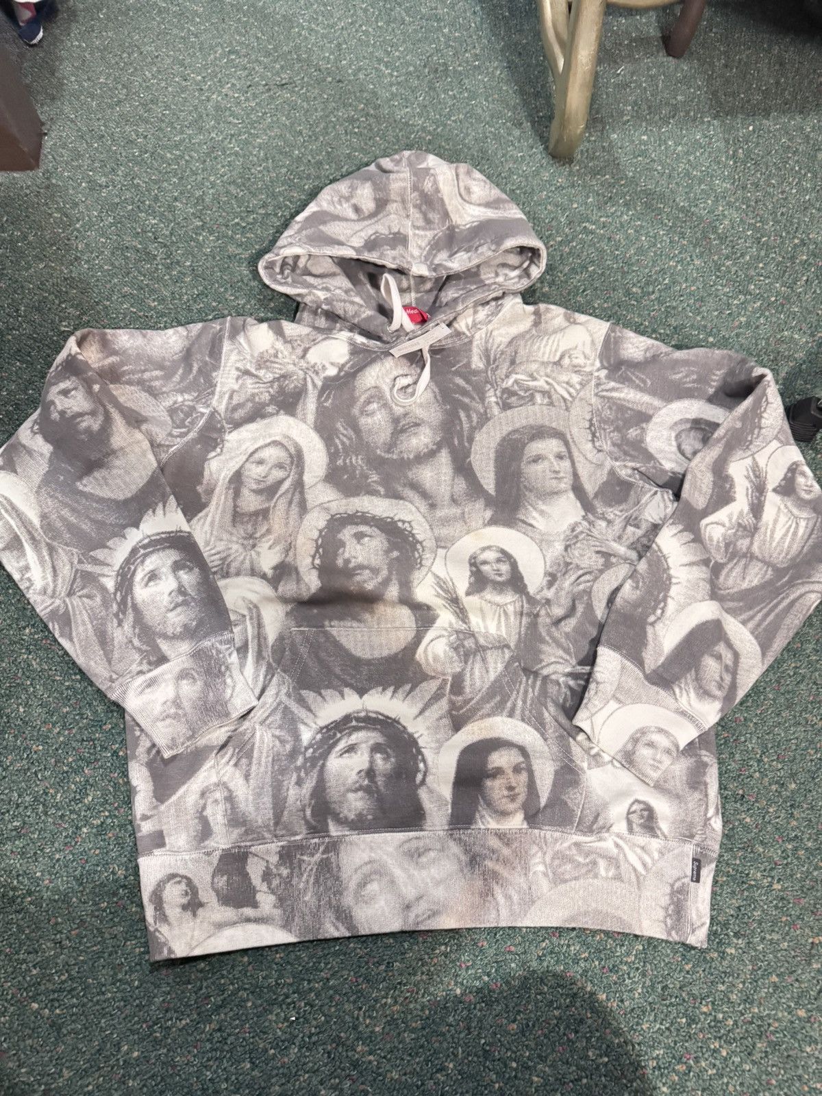 Streetwear × Supreme hoodie Supreme Jesus and Mary FW18 purple