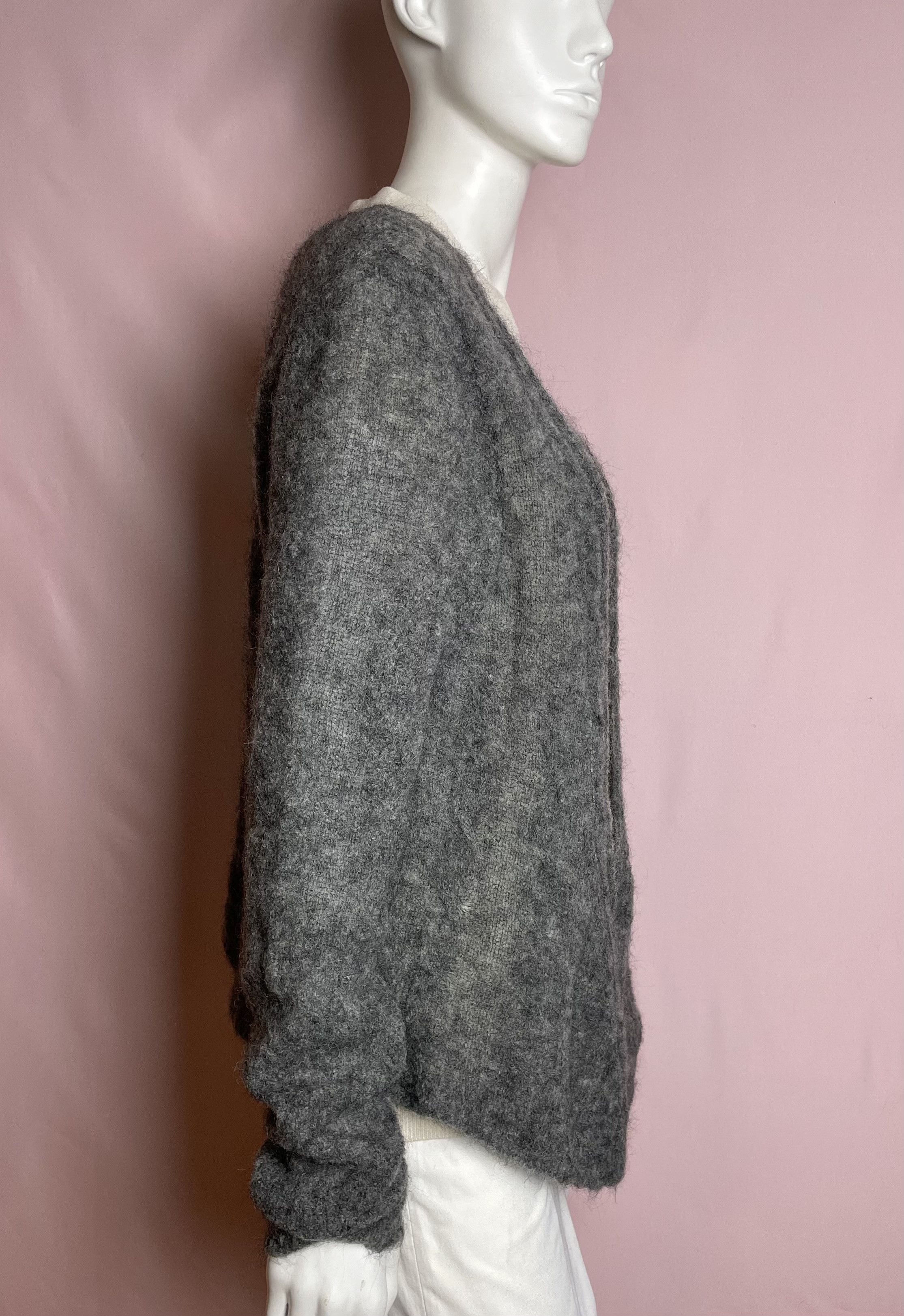 Sarah Pacini Sarah Pacini Women’s Plunging V-neck Mohair Sweater Oversize Size ONE SIZE - 3 Thumbnail