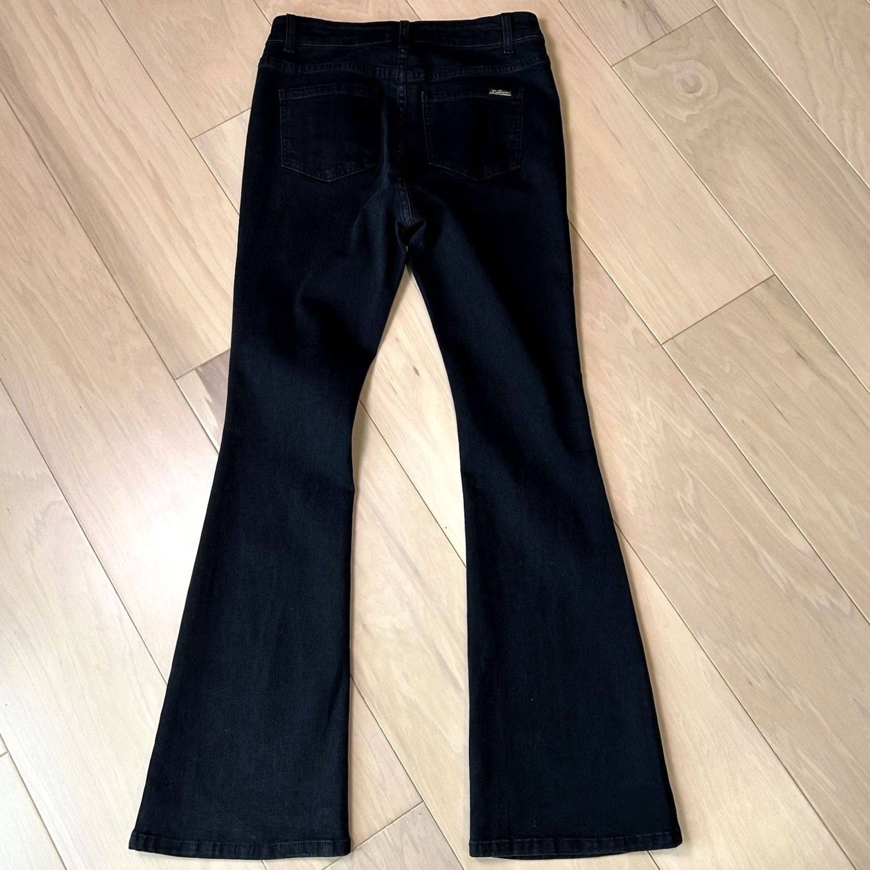 Denime VINTAGE Frank Lyman Montreal Embellished Flare Denim Jean Womens Medium Size 30" / US 8 / IT 44 - 2 Thumbnail