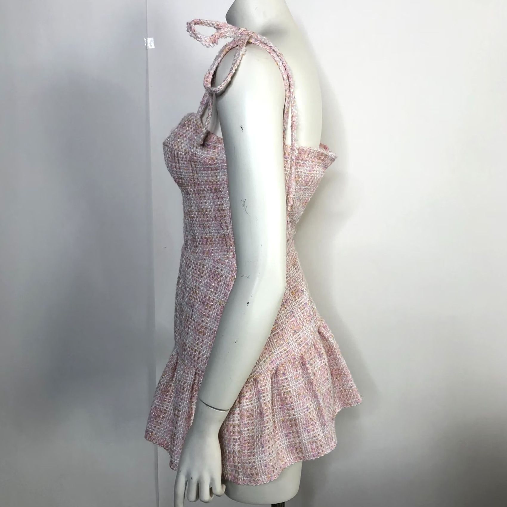 Amanda Uprichard Amanda Uprichard Romper Mini Dress Skirt Skort Pink Champagne Small MINT HRJ Size 28" / US 6 / IT 42 - 3 Thumbnail