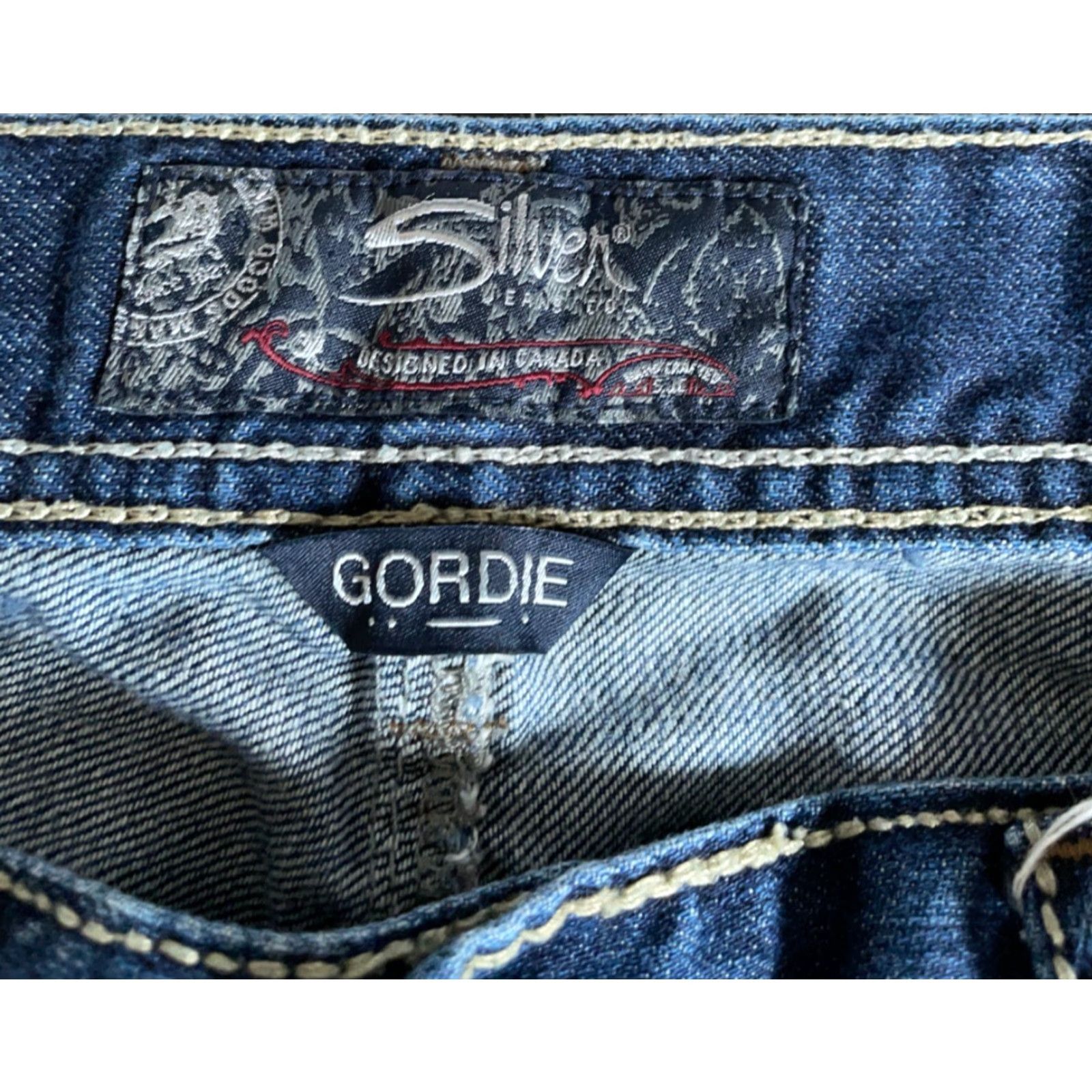 Silver Jeans Co. Silver Jeans Gordie Jeans Adult 36x29 Blue Denim Flap Pockets Straight 5-Pocket Mens Size US 36 / EU 52 - 3 Thumbnail