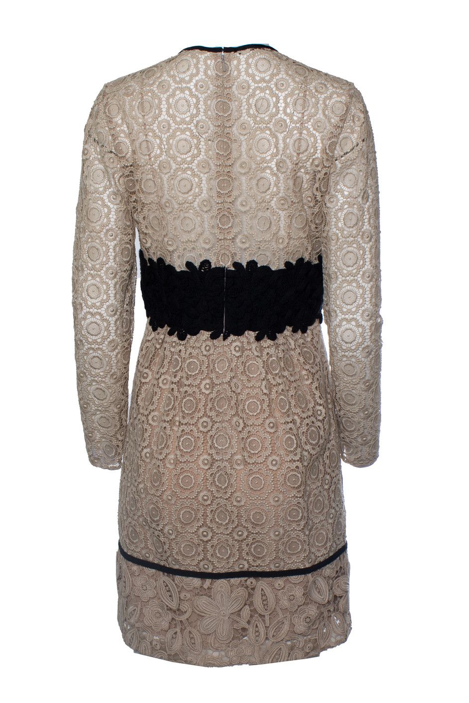 Burberry Burberry, SS16 Cocktail midi dress in beige lace Size M / US 6-8 / IT 42-44 - 3 Thumbnail