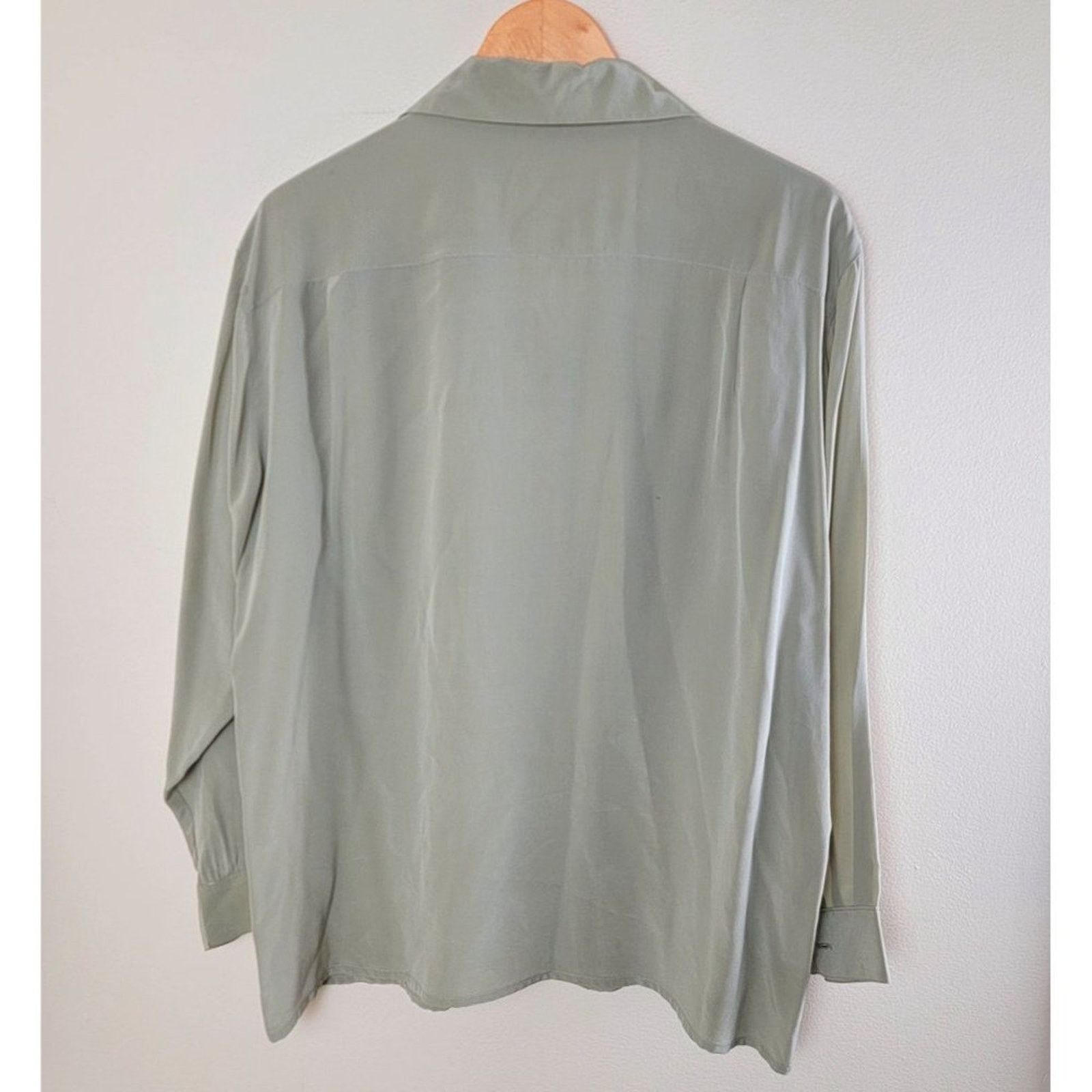 Vintage Alex Double Flap Pocket Silk Button Front Shirt Size XL / US 12-14 / IT 48-50 - 9 Thumbnail