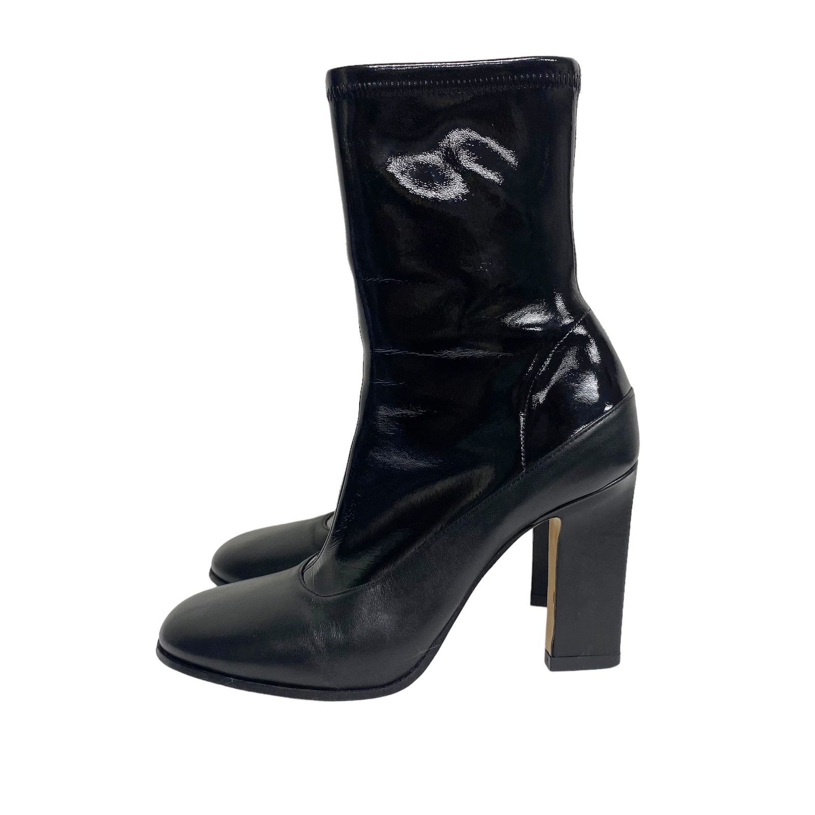 Wandler Wandler Womens Size 7 Lesly Black Patent Leather Heel Boots Size US 7 / IT 37 - 4 Thumbnail