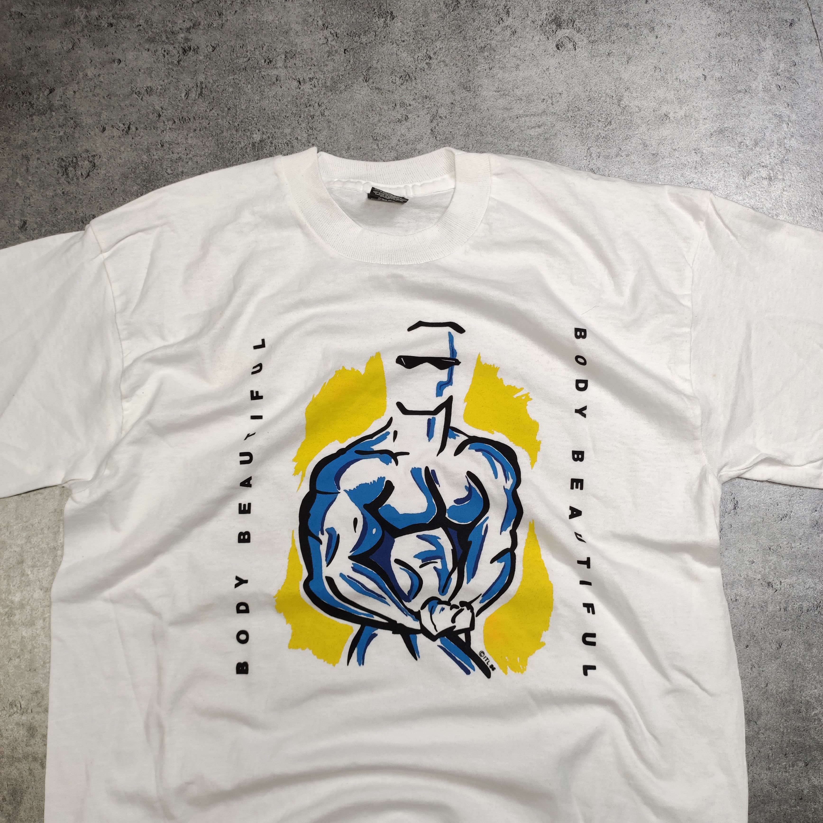 Vintage RARE 90s Vintage Body Beautiful 1986 Merch Promo Tee Size US L / EU 52-54 / 3 - 3 Thumbnail