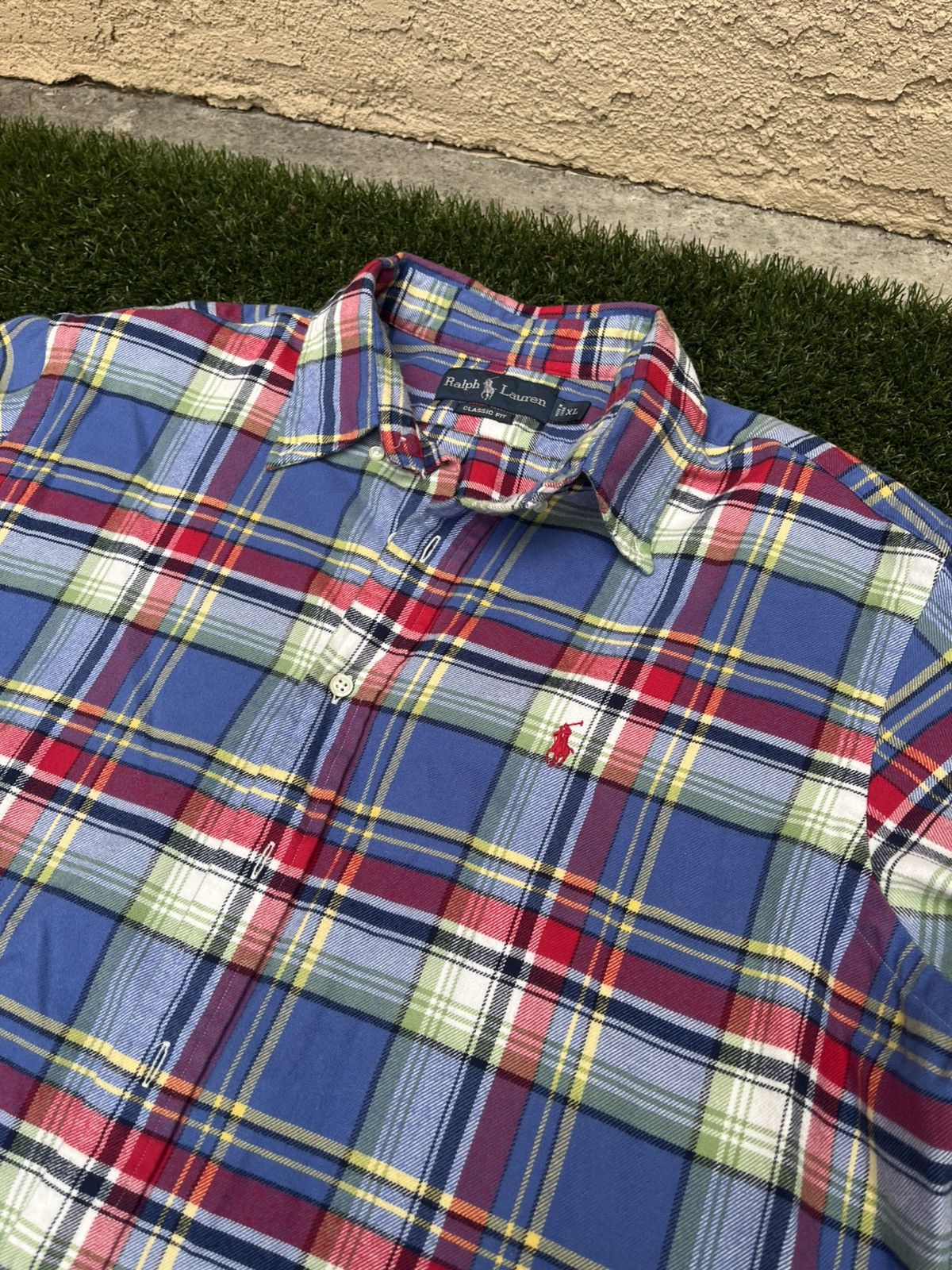 Ralph Lauren × Vintage VTG 90’s Ralph Lauren Plaid Flannel Shirt Size US XL / EU 56 / 4 - 4 Thumbnail