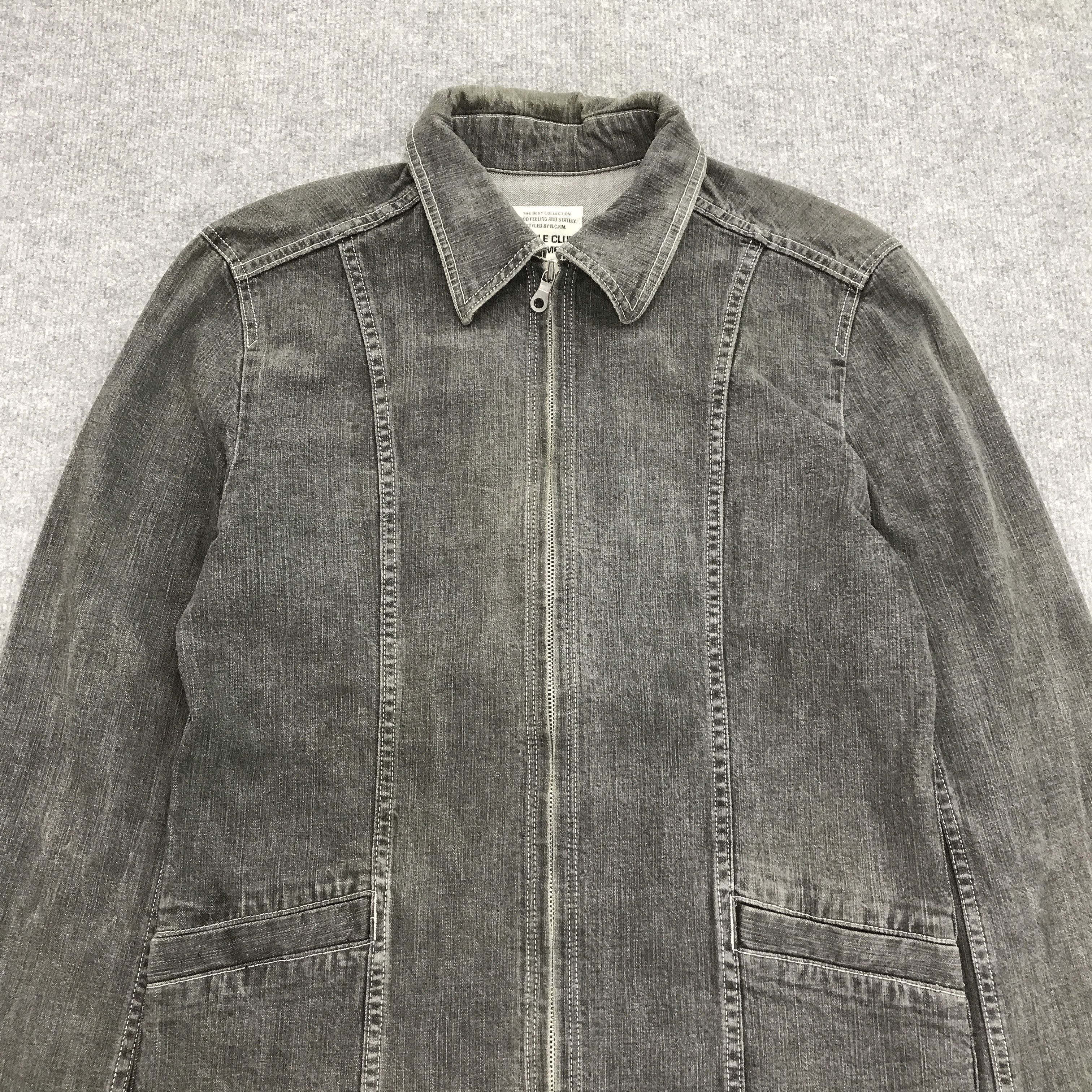 Japanese Brand × Nicole Club NICOLE CLUB FOR MEN UP ZIPPER BLACK FADED STYLE JACKET Size US S / EU 44-46 / 1 - 2 Thumbnail