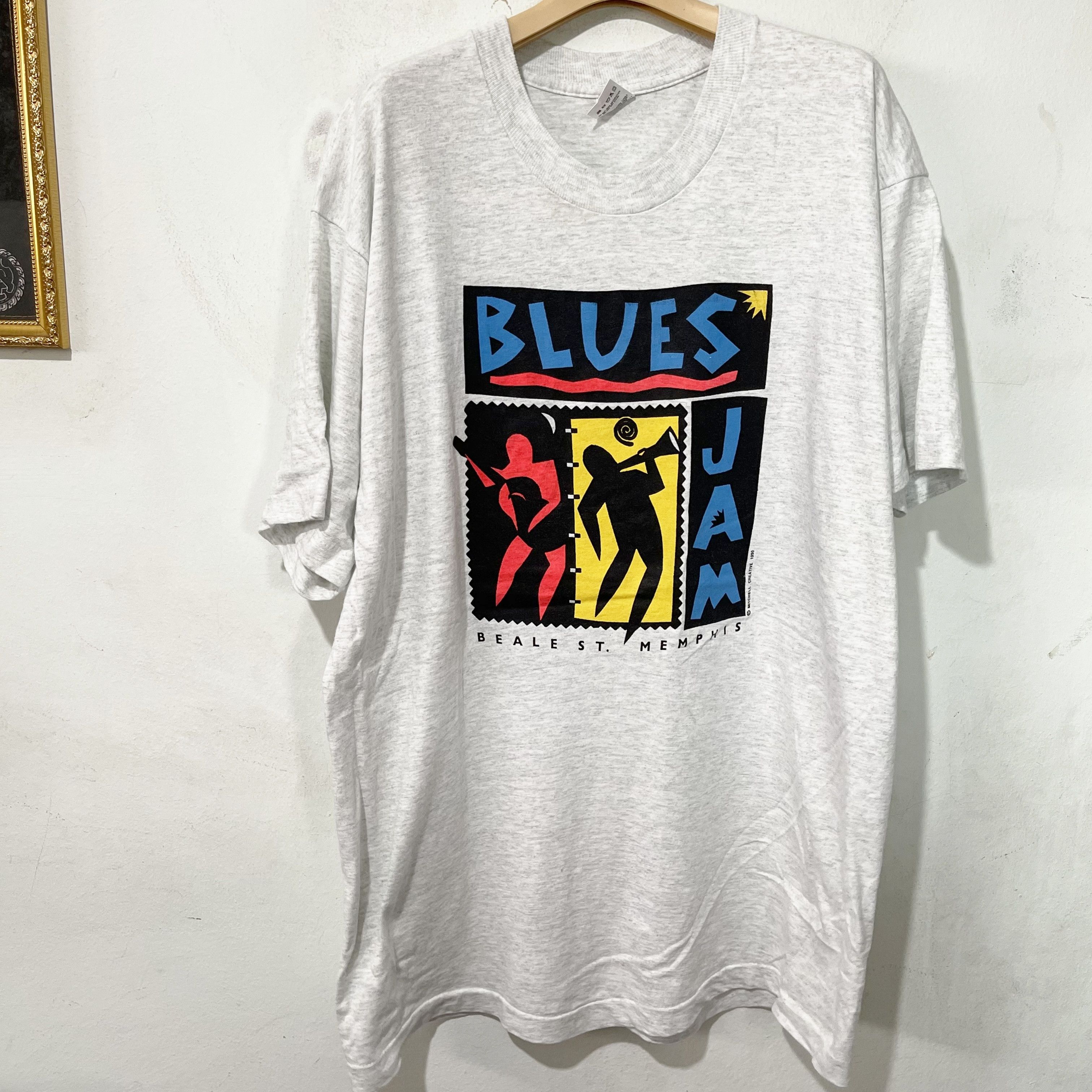 Vintage Vintage 90s Beale St Blues Jam Memphis Shirt Size US XL / EU 56 / 4 - 1 Thumbnail