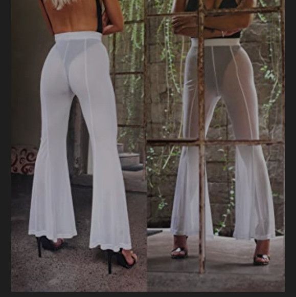 Other Sofsy Beach Trouser Cover Up Sheer Pink Pants - Size S Size 25" / US 0 / IT 36 - 1 Thumbnail