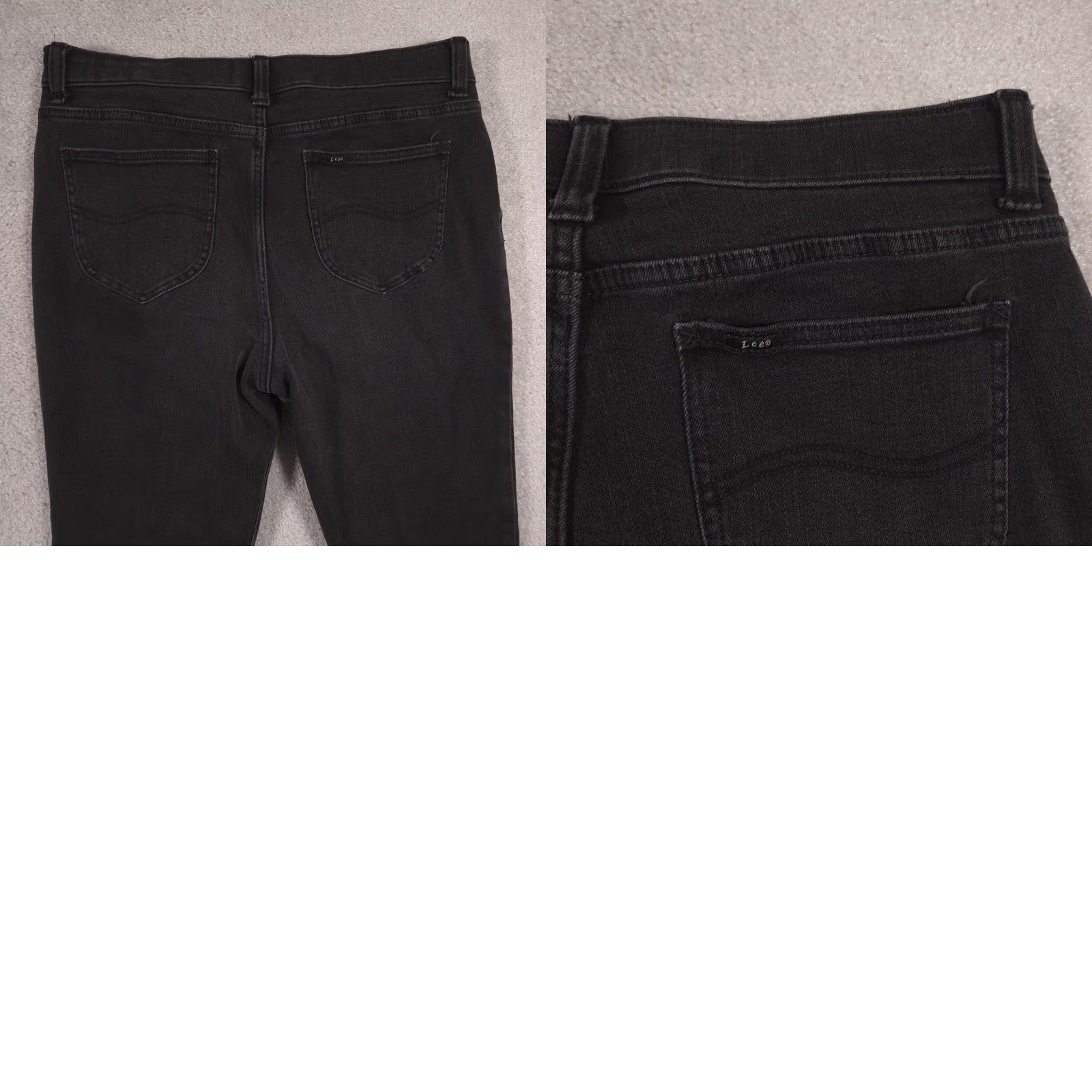 Lee Lee Jeans Womens 12 Gray Charcoal Wash Slim Fit Mid Rise Skinny Leg Stretch Size 34" / US 12 / IT 48 - 9 Thumbnail