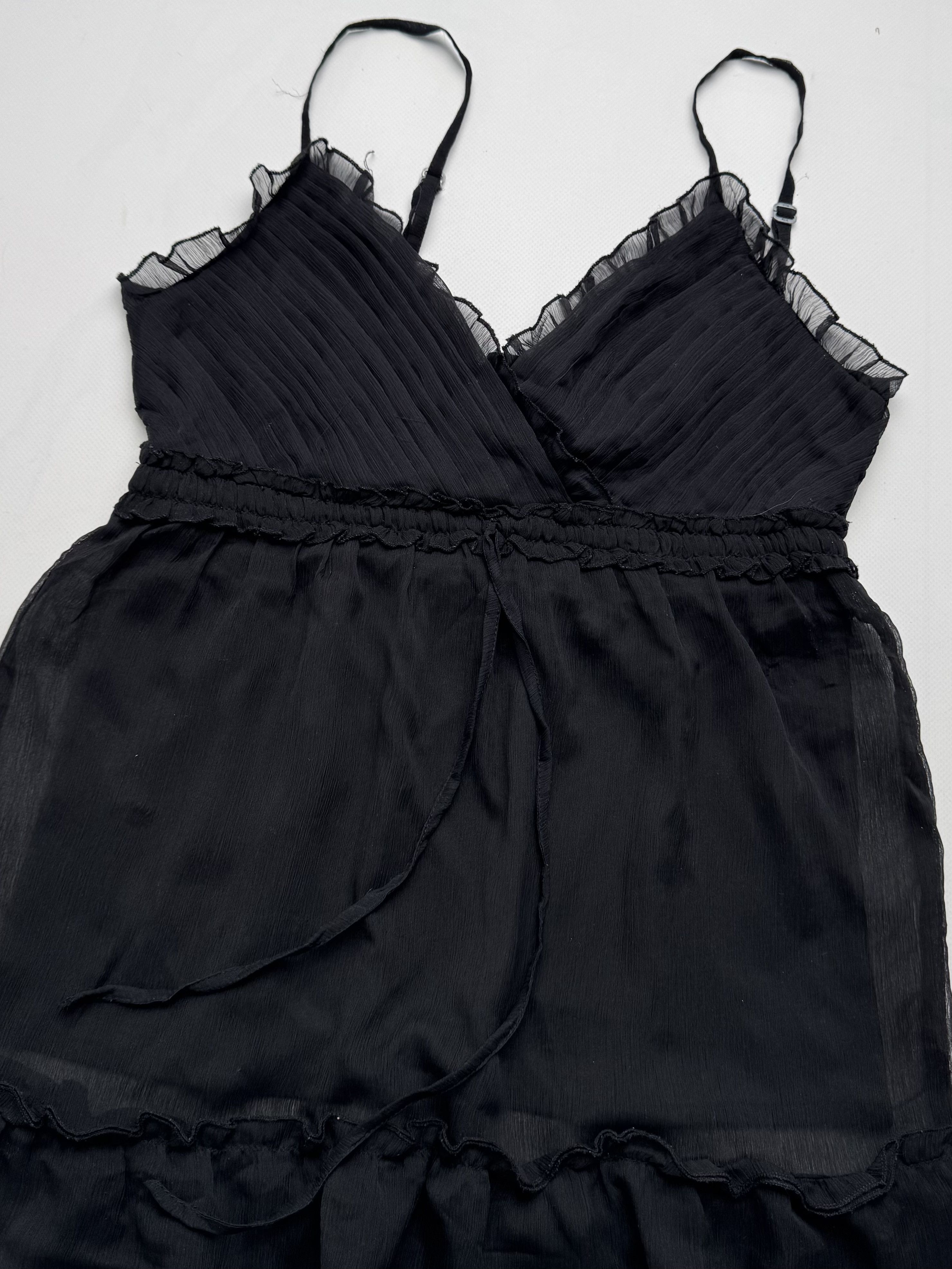 Vintage Vintage Cami Top Ruffle Trim Sleeveless V Neck Layered E2 Size S / US 4 / IT 40 - 2 Thumbnail