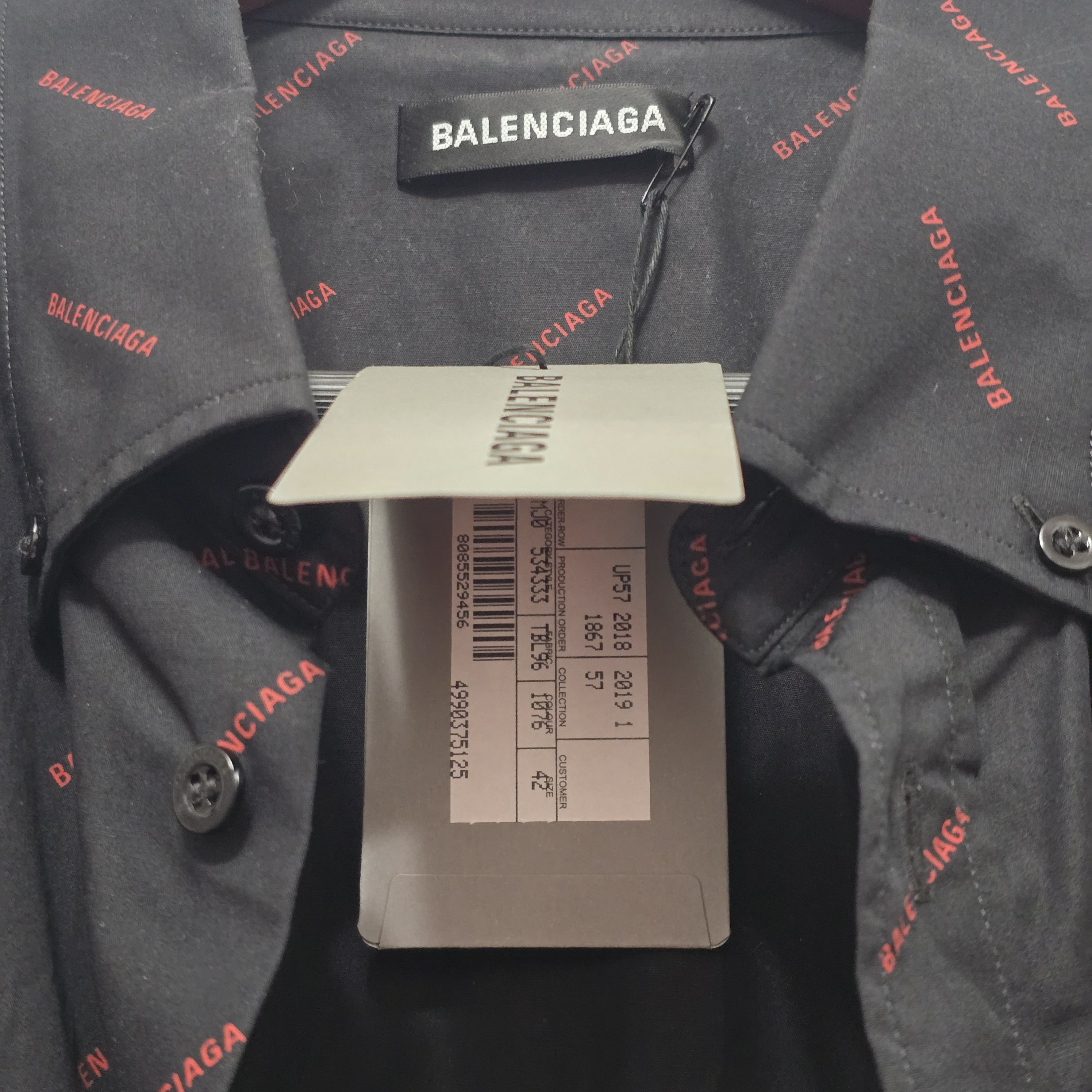 Balenciaga Allover logo shirt Size US XXL / EU 58 / 5 - 8 Thumbnail