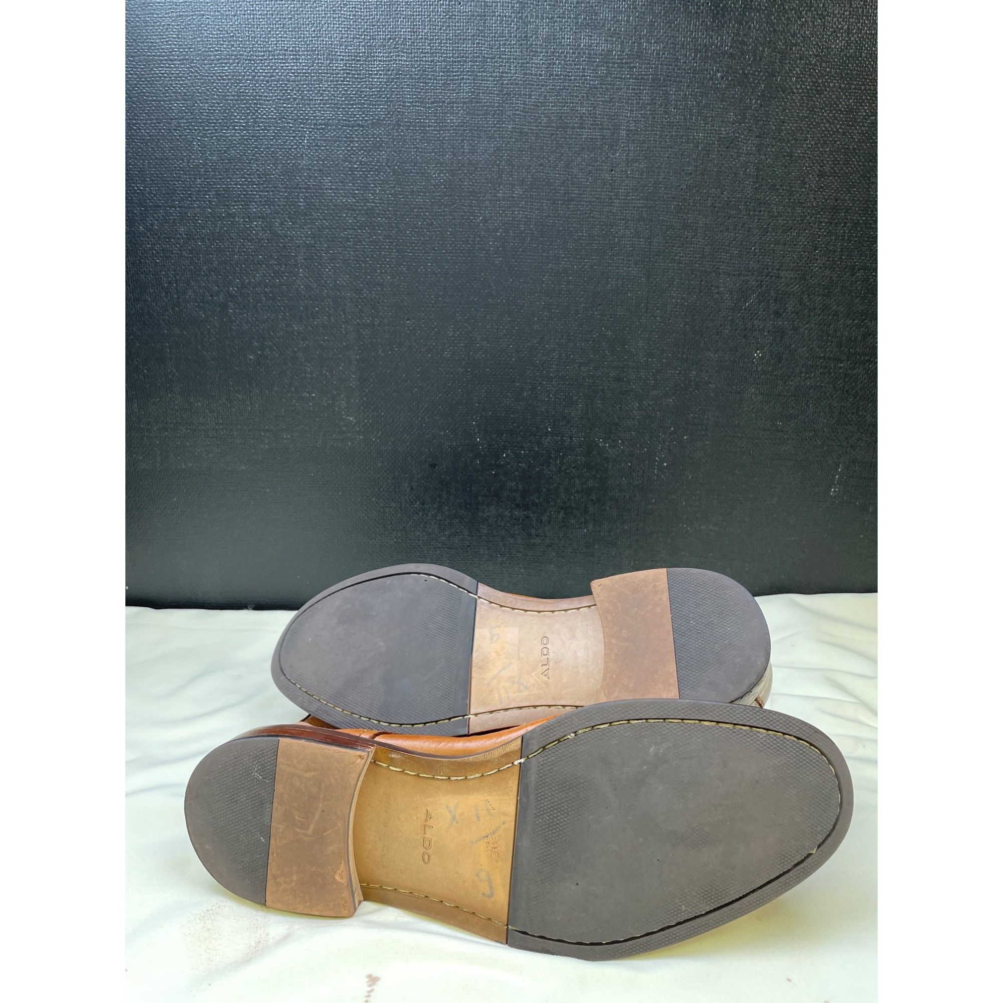 Aldo Aldo Mens Brown Leather Ankle Boots Shoes Zip up SIde Size 1 Size US 10 / EU 43 - 6 Thumbnail