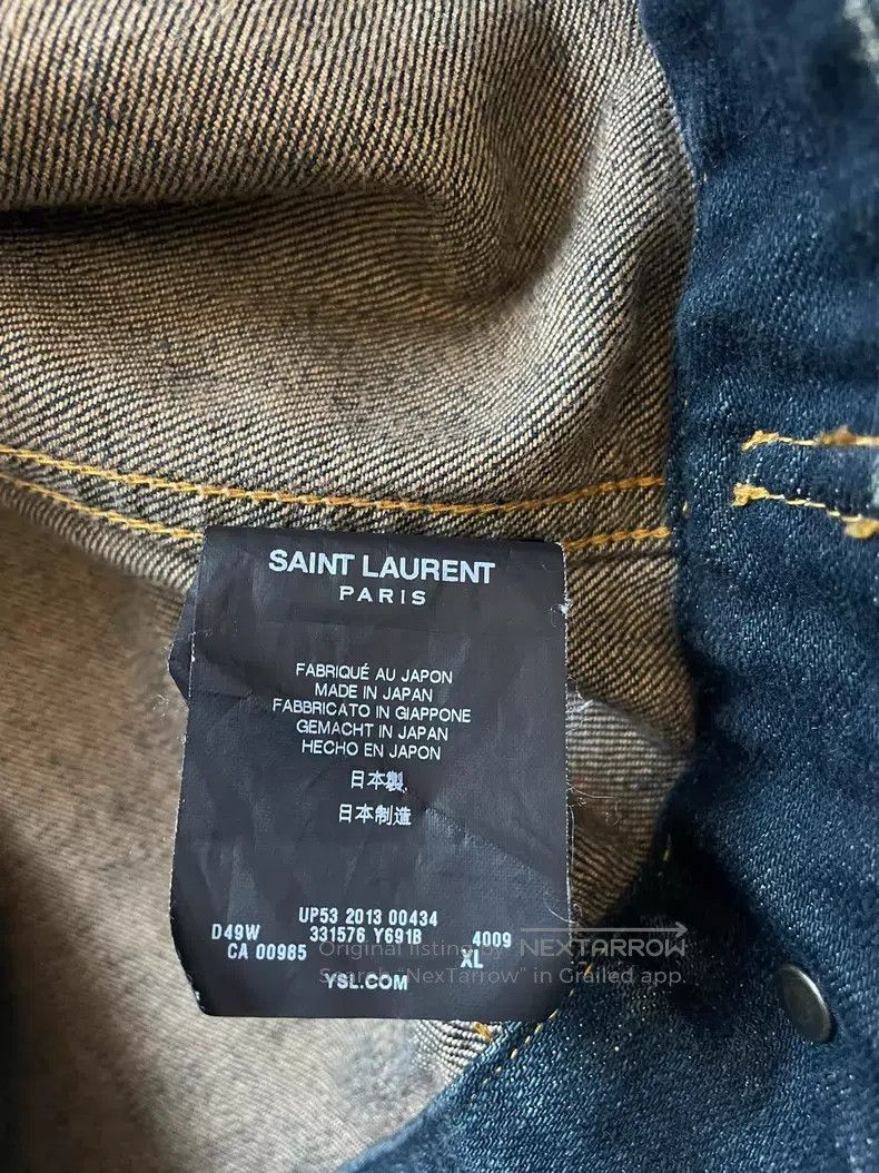 Saint Laurent Paris Saint Laurent Paris Crystal Fox Denim Jacket Size US XL / EU 56 / 4 - 6 Thumbnail