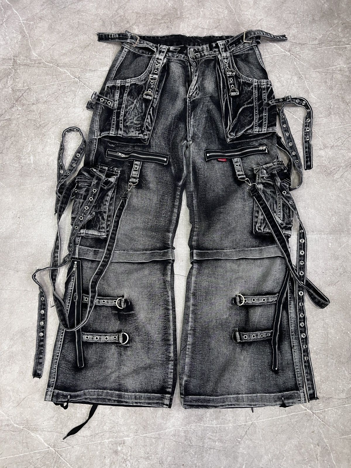 Tripp NYC Tripp NYC X-strap denim pants y2k gothic hype Style Size US 32 / EU 48 - 2 Thumbnail