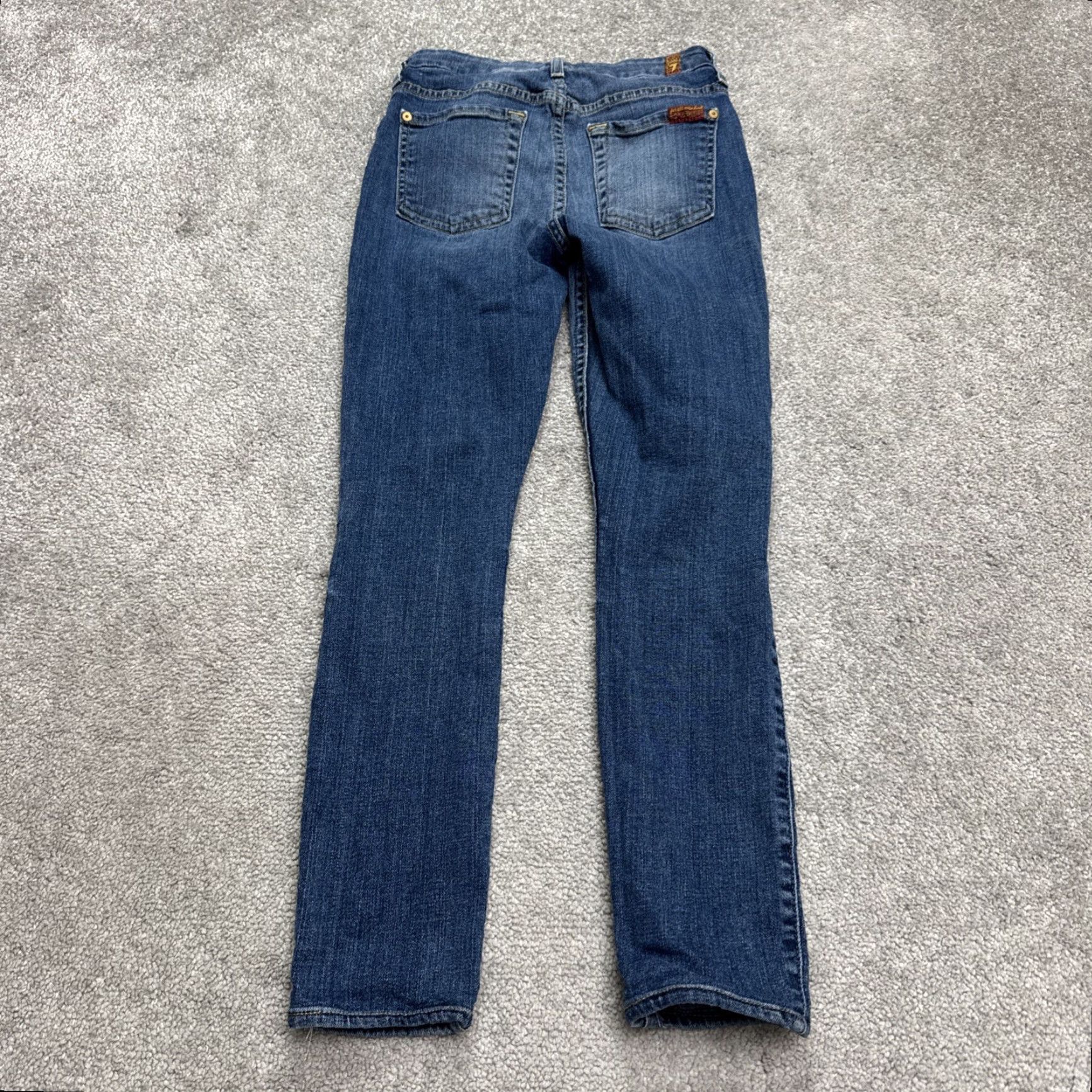 7 For All Mankind VINTAGE None Jeans Womens 24 Blue Low Rise Ankle Skinny Denim Casual Streetwear 90s Girls Size 42" / US 20 - 2 Thumbnail