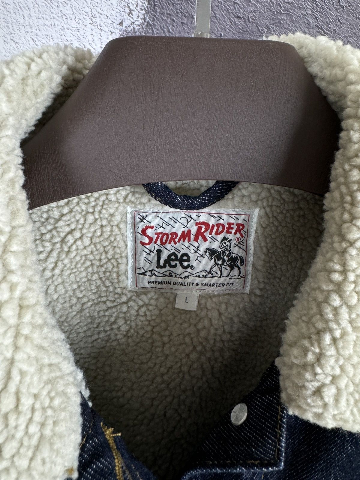 Lee LEE Storm Rider Sherpa Denim jacket women's jeans warm sz L Size L / US 10 / IT 46 - 5 Thumbnail