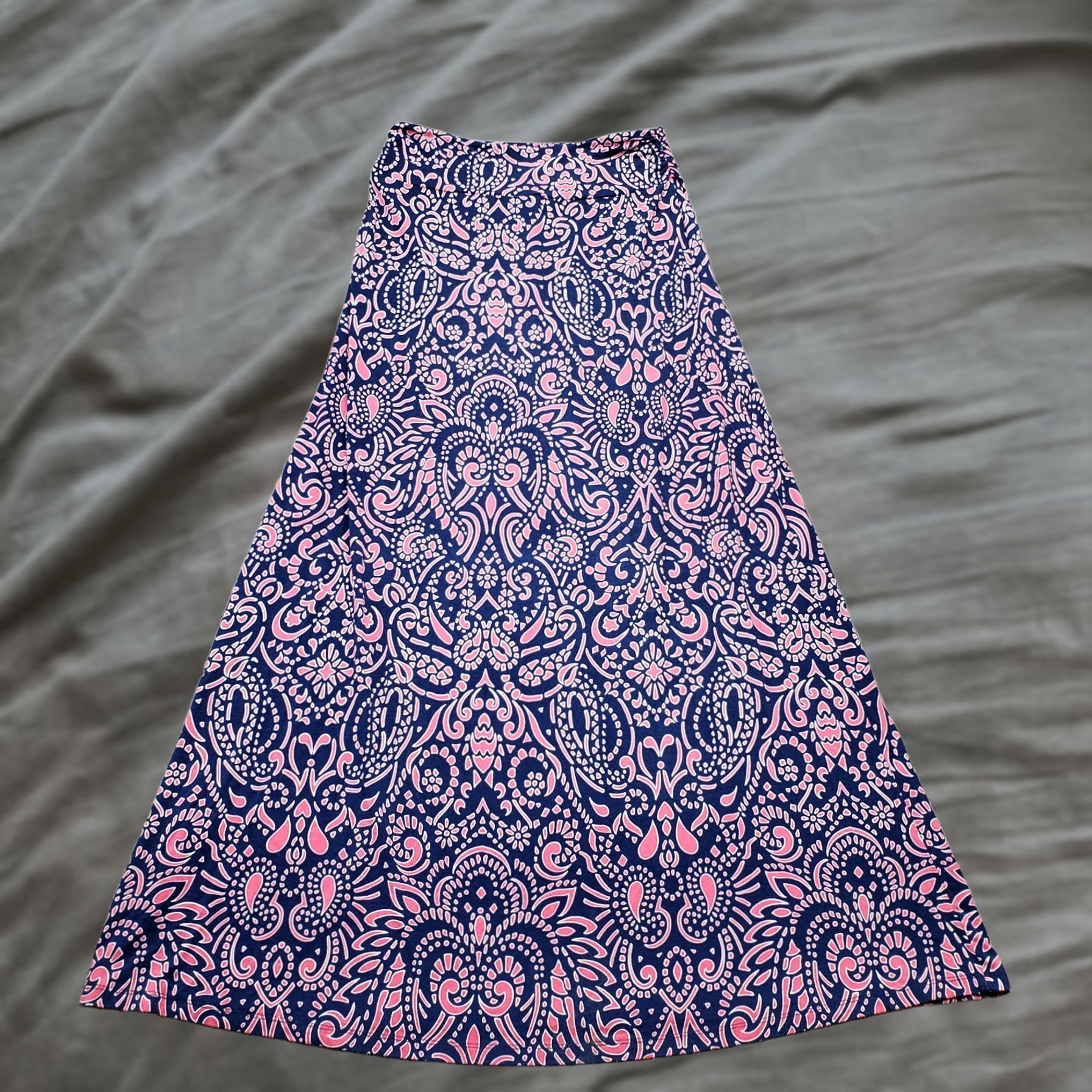 Cynthia Rowley Cynthia Rowley Maxi Skirt Womens Size S - High Waisted Multicolor Paisley Rayon Stretch Long Size 28" / US 6 / IT 42 - 1 Thumbnail