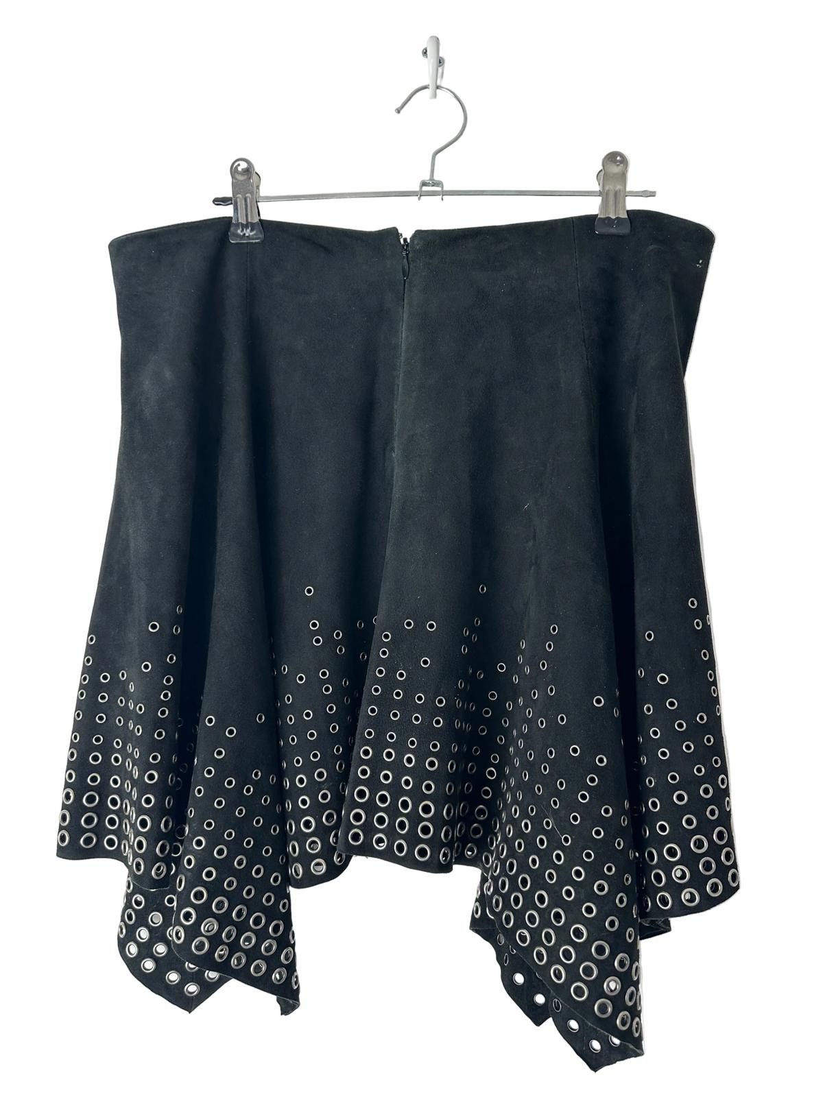 Alexander McQueen Alexander McQueen F/W 2003 'Scanners' Suede Grommet Skirt Size 32" / US 10 / IT 46 - 3 Thumbnail