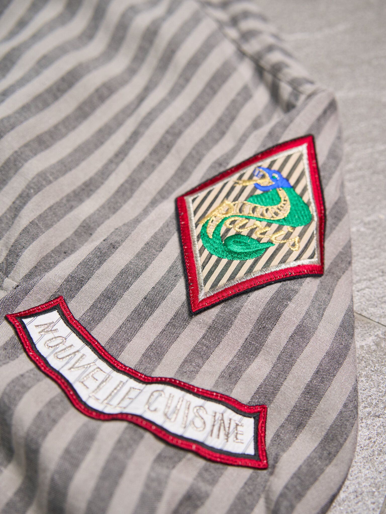 Jean Paul Gaultier Vintage Jean Paul Gaultier Nouvelle Cuisine Stripe Bomber Size US M / EU 48-50 / 2 - 8 Thumbnail