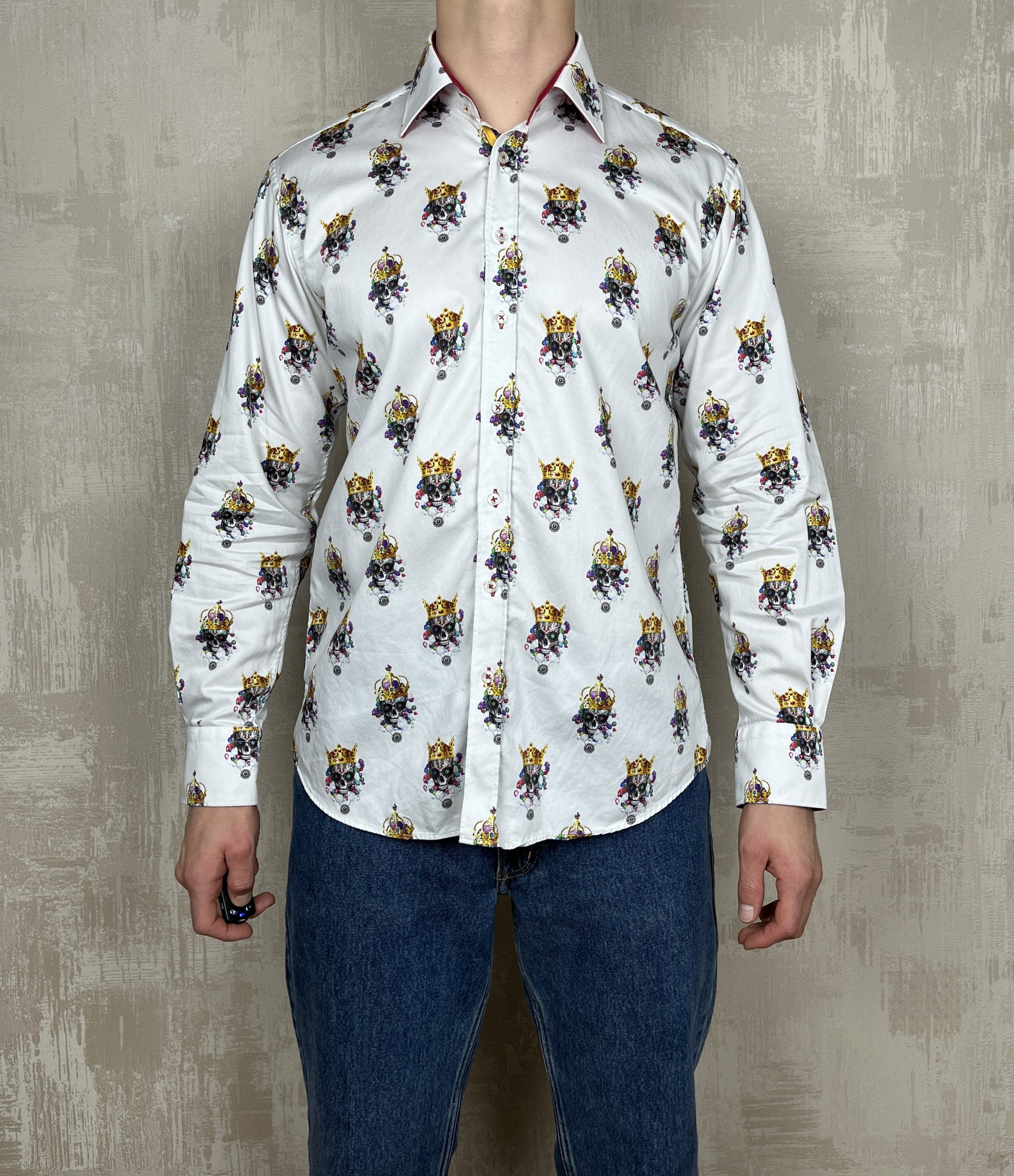 Other Claudio Lugli Skulls King Long Sleeve Shirt Size US XL / EU 56 / 4 - 3 Thumbnail