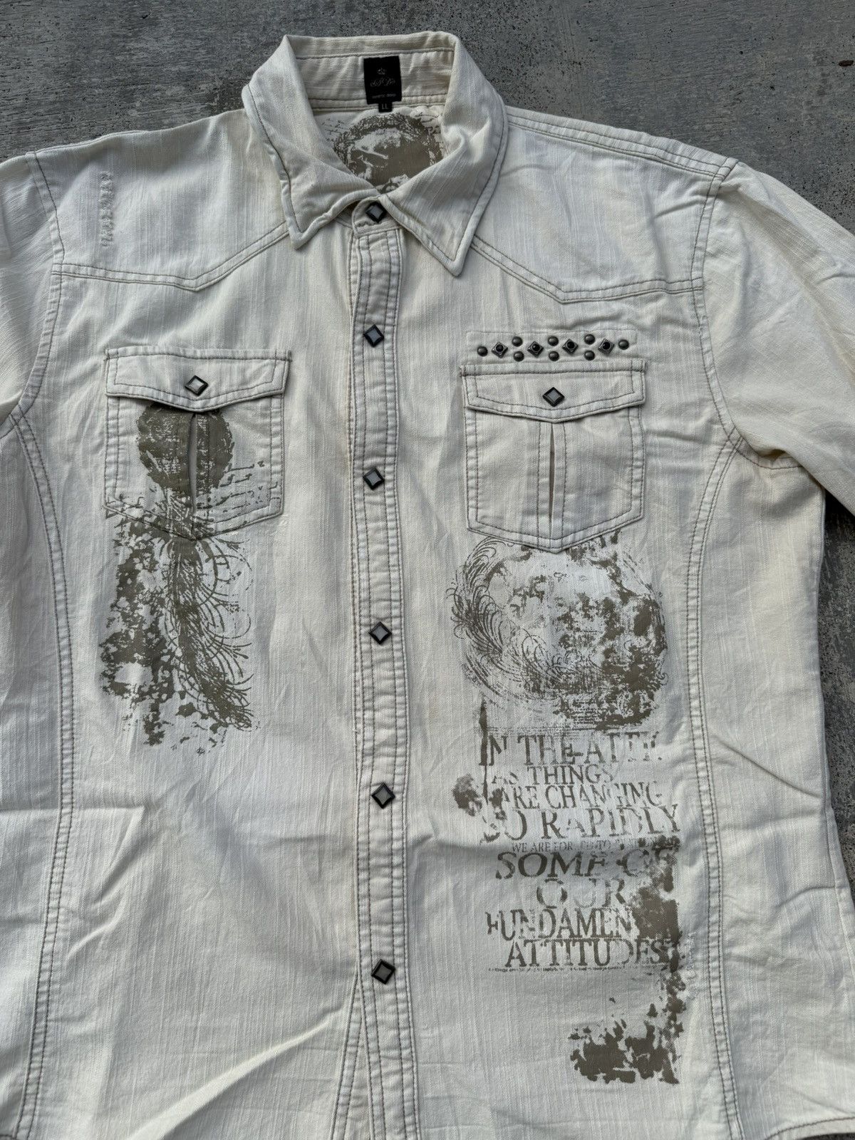 semanticdesign SEMANTIC DESIGN JAPAN Y2K GOTHIC GORP RAVE TORNADO PUNK STUD Size US L / EU 52-54 / 3 - 2 Thumbnail