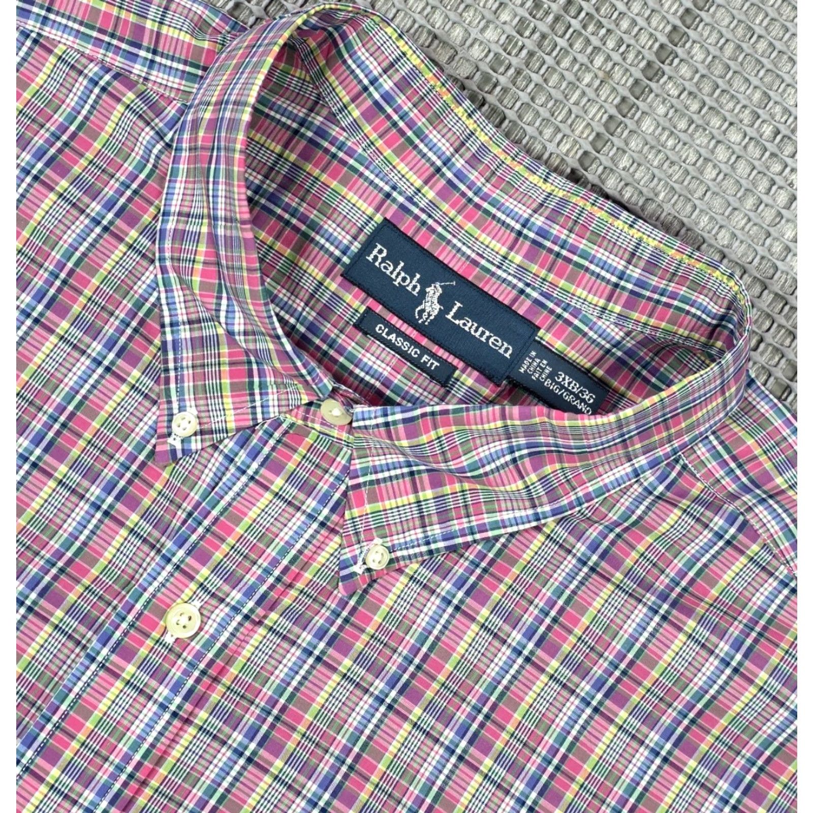Polo Ralph Lauren Polo Ralph Lauren Button-Up Shirt Multicolor Plaid Poplin Long Sleeve Mens 3XB Big & Tall Button-Down OCBD Polo Shirt Size US XXL / EU 58 / 5 - 4 Thumbnail