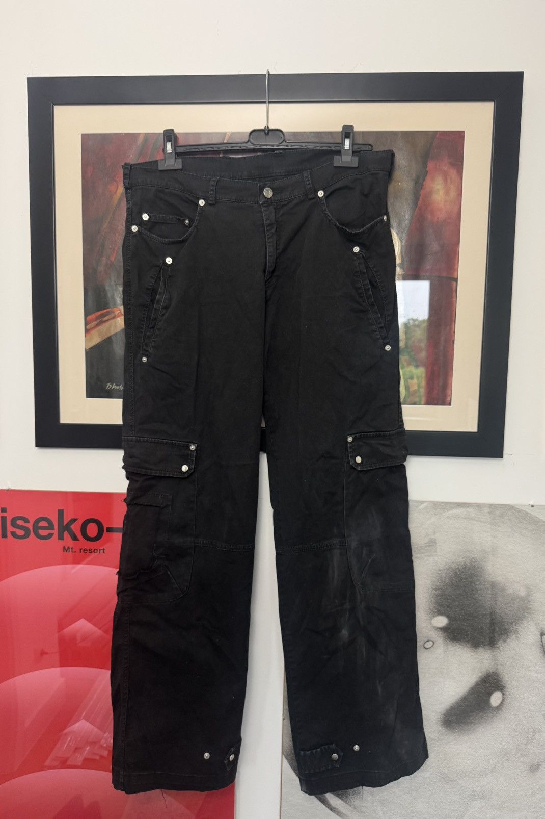 Puma Neil Barrett Cargo Rips Distressed Wide Leg Pant Collab